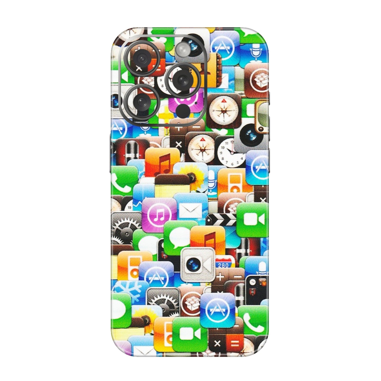 Apple iPhone Skins (All Models) - All Apple Icons - Matte Finish (M-93) iPhone 15 Pro