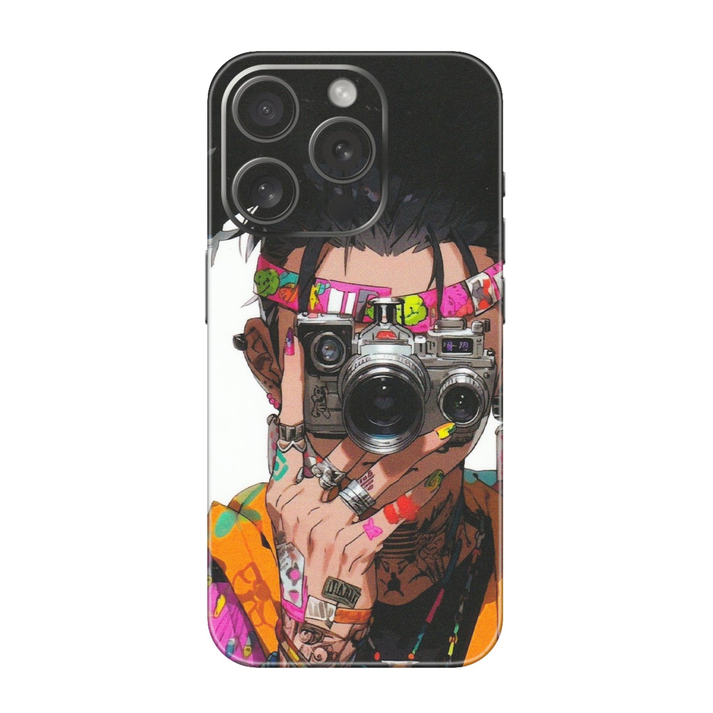 Apple iPhone Skins (All Models) - Camera Lover Girl - Matte Finish (M-09) iPhone 15 Pro