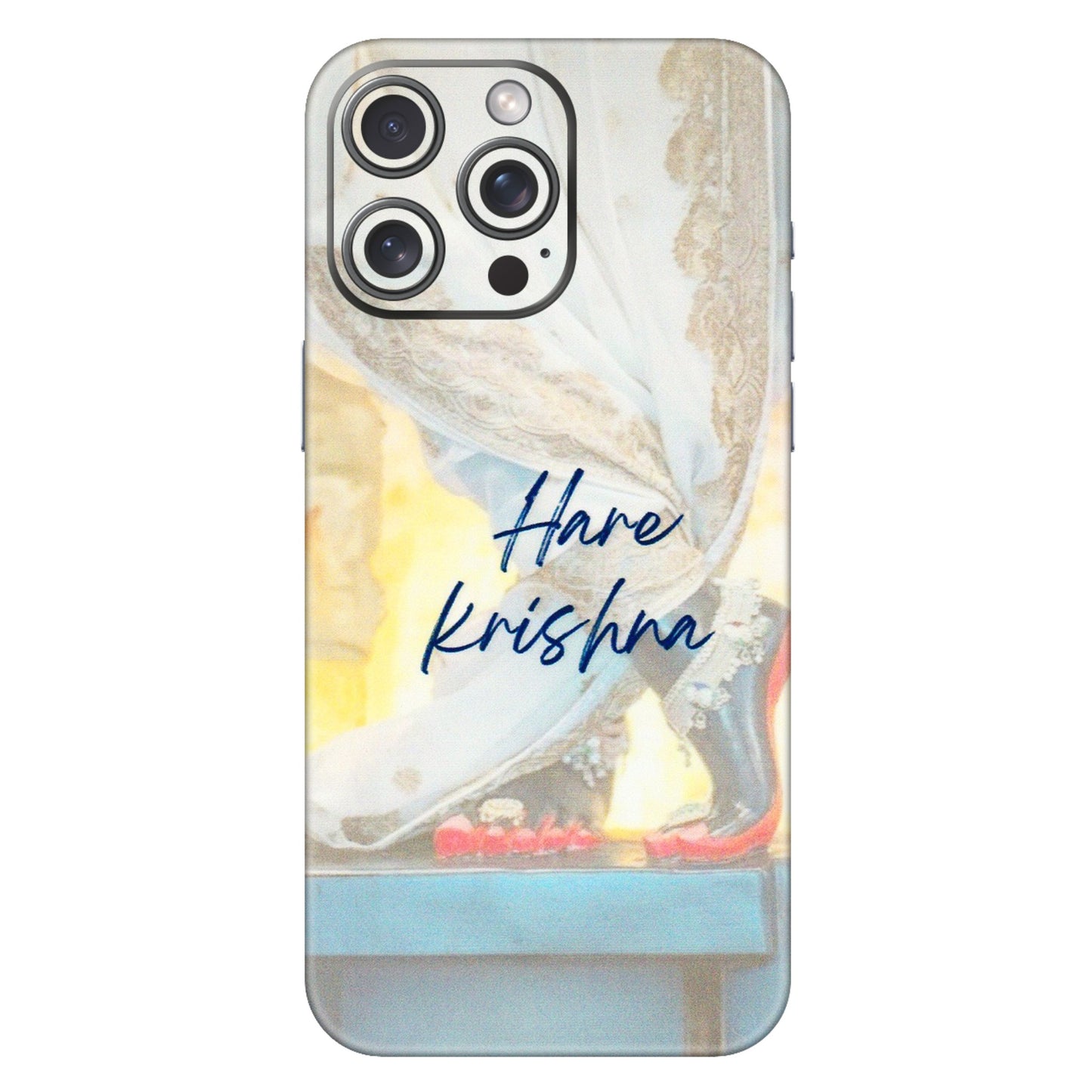 Apple iPhone Skins (All Models) - Hare Krishna - 3D Embossed Finish (L-03) iPhone 15 Pro Max