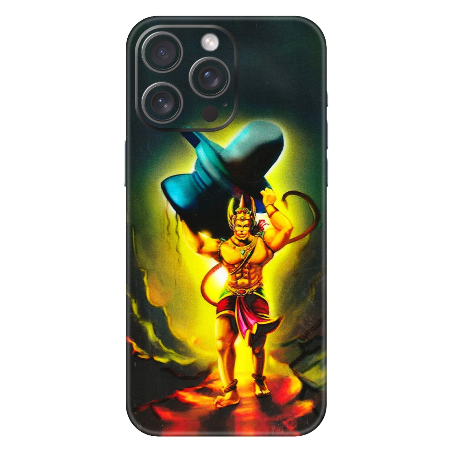 Apple iPhone Skins (All Models) - Hanuman Ji - 3D Embossed Finish (L-128) iPhone 15 Pro Max