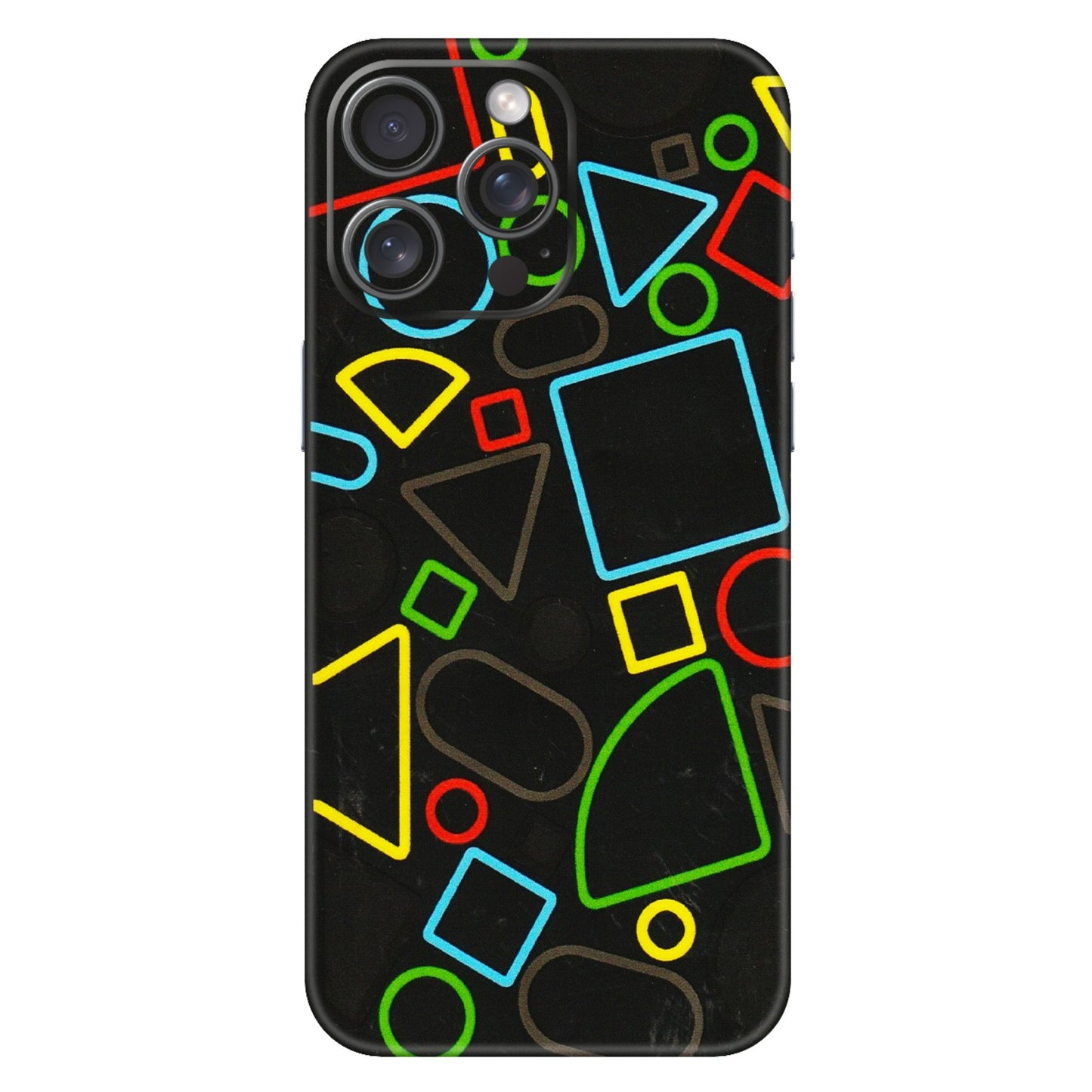Apple iPhone Skins (All Models) - Black Shapes - 3D Embossed Finish (L-131) iPhone 15 Pro Max