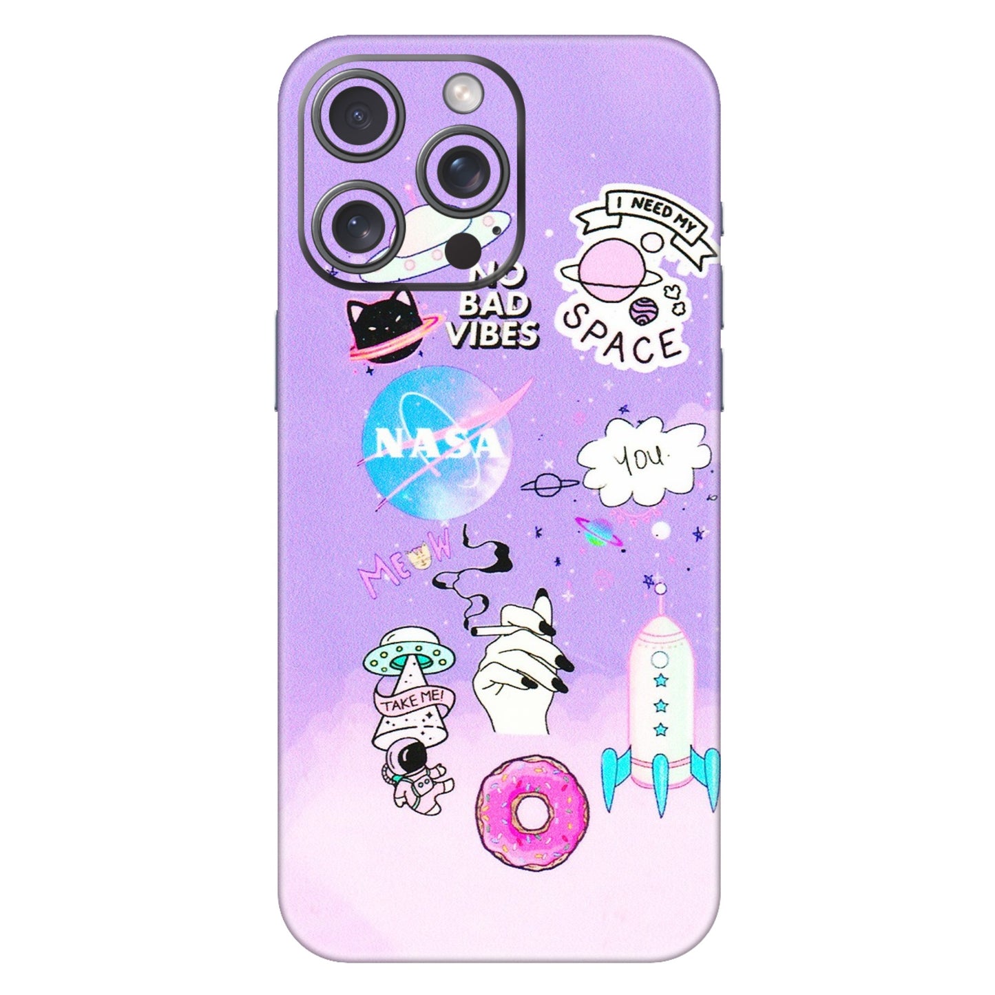 Apple iPhone Skins (All Models) - I Need My Nasa Skin - 3D Embossed Finish (L-149) iPhone 15 Pro Max