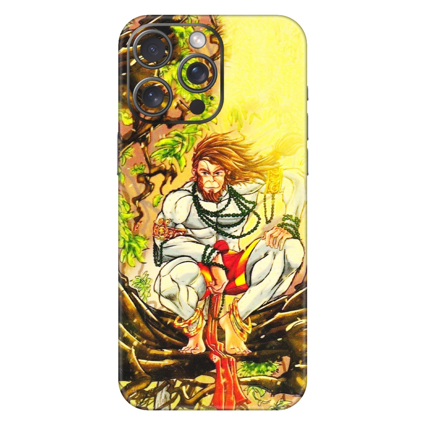 Apple iPhone Skins (All Models) - Lord Hanuman - 3D Embossed Finish (L-152) iPhone 15 Pro Max