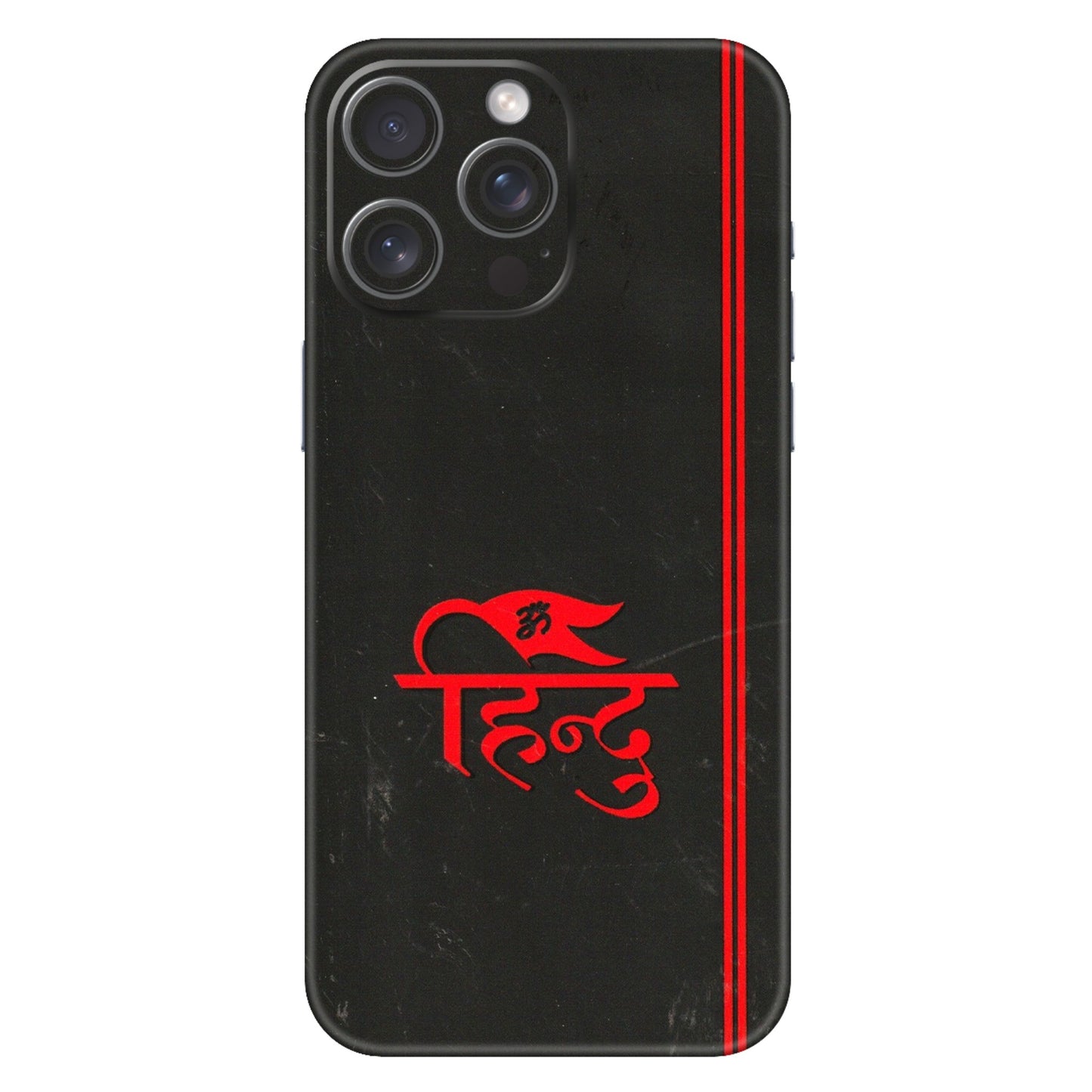 Apple iPhone Skins (All Models) - Hindu Black - 3D Embossed Finish (L-153) iPhone 15 Pro Max