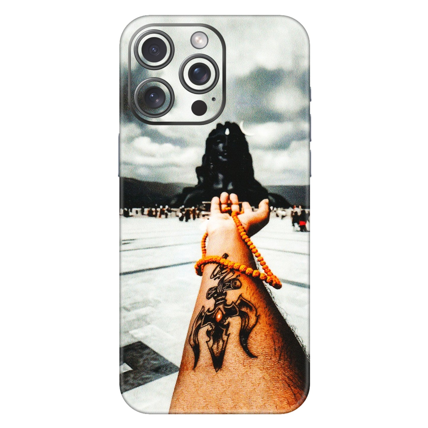 Apple iPhone Skins (All Models) - Jai Adiyogi Mahakaal - 3D Embossed Finish (L-164) iPhone 15 Pro Max