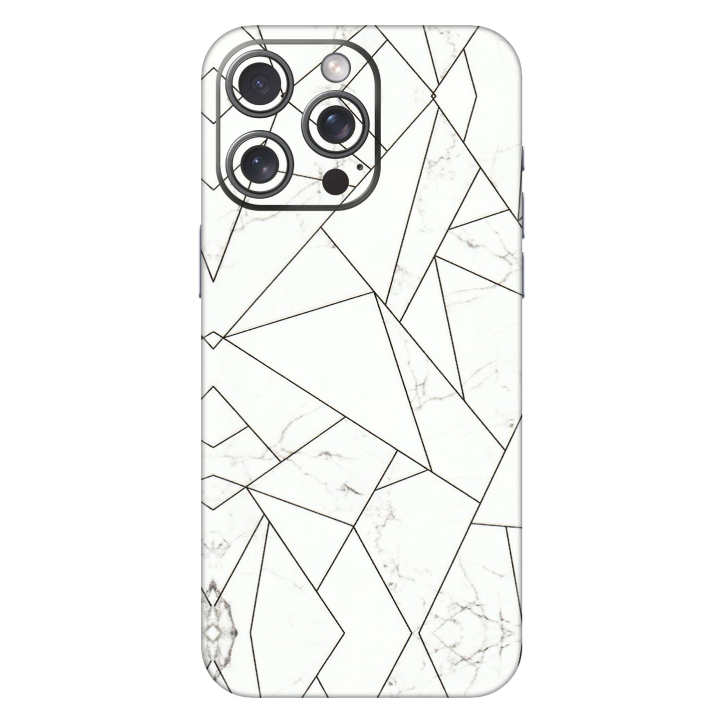 Apple iPhone Skins (All Models) - Luxury White Marble Effect - 3D Embossed Finish (L-168) iPhone 15 Pro Max