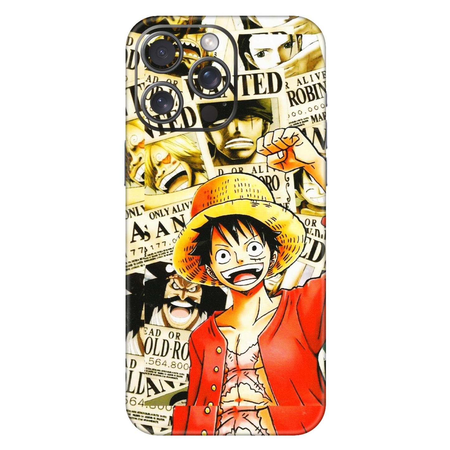 Apple iPhone Skins (All Models) - Luffy Anime - 3D Embossed Finish (L-177) iPhone 15 Pro Max