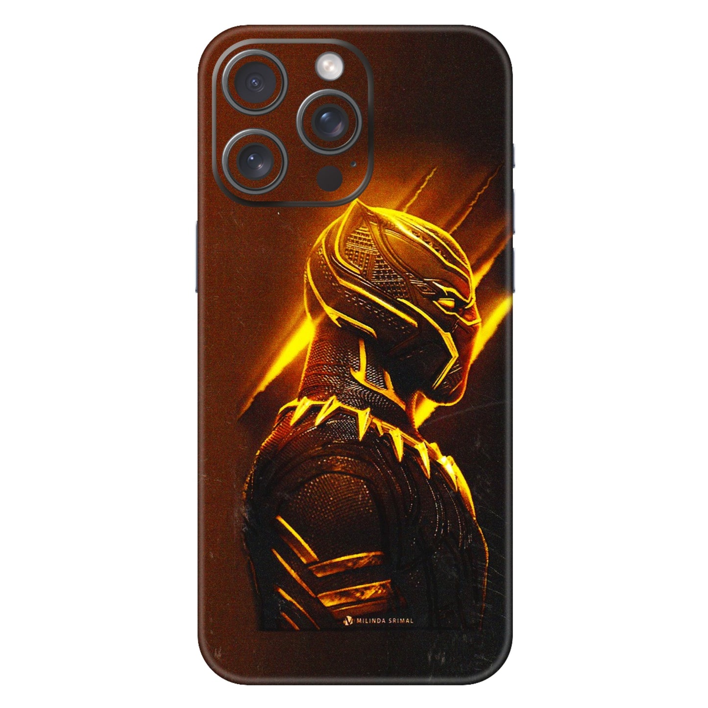 Apple iPhone Skins (All Models) - Gold Black Panther - 3D Embossed Finish (L-181) iPhone 15 Pro Max