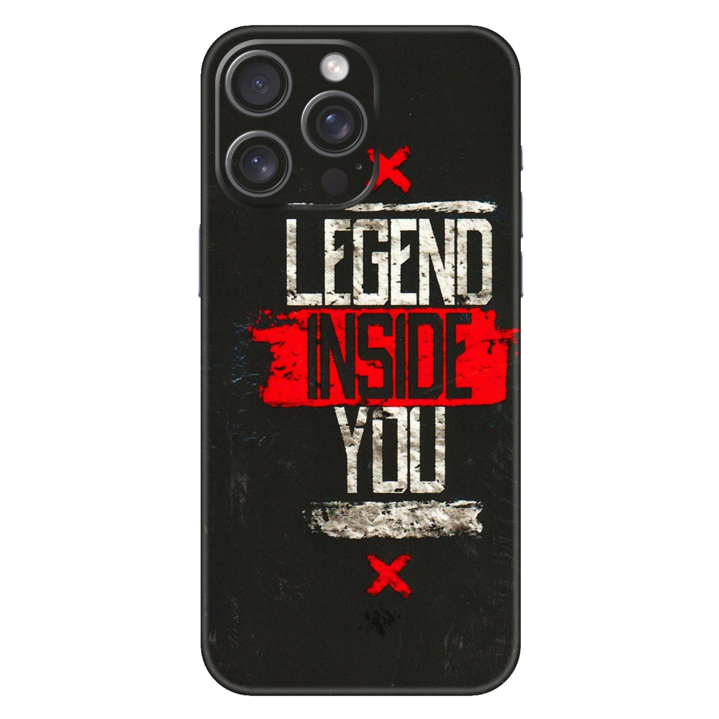 Apple iPhone Skins (All Models) - Legend Inside You - 3D Embossed Finish (L-186) iPhone 15 Pro Max