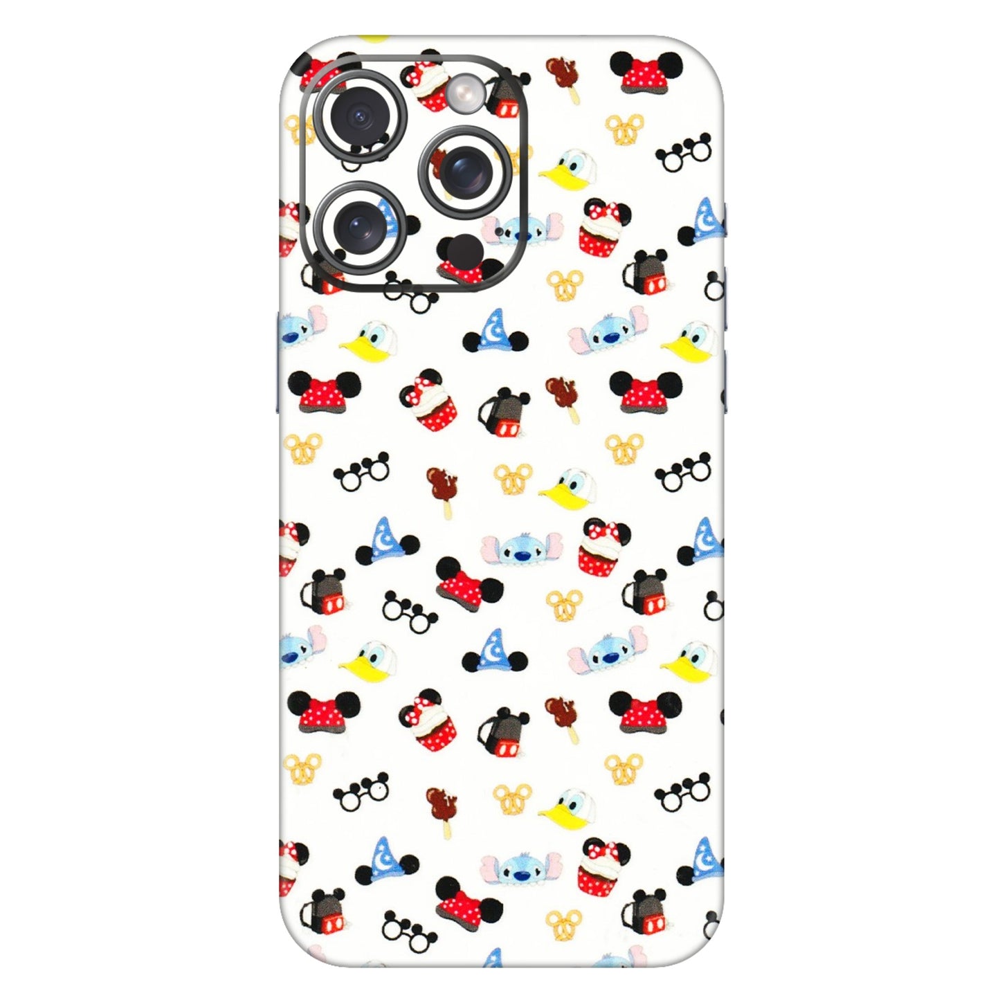 Apple iPhone Skins (All Models) - Minnie Mouse & Donald Doodles s - 3D Embossed Finish (L-194) iPhone 15 Pro Max
