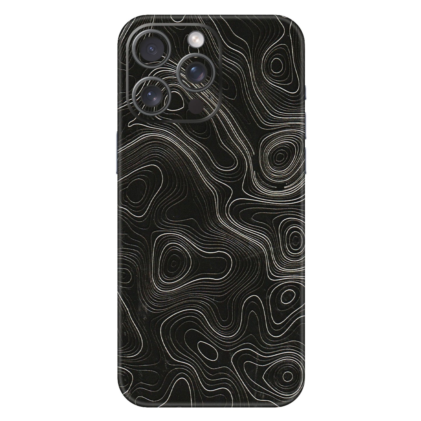 Apple iPhone Skins (All Models) - Black Swirl - 3D Embossed Finish (L-196) iPhone 15 Pro Max