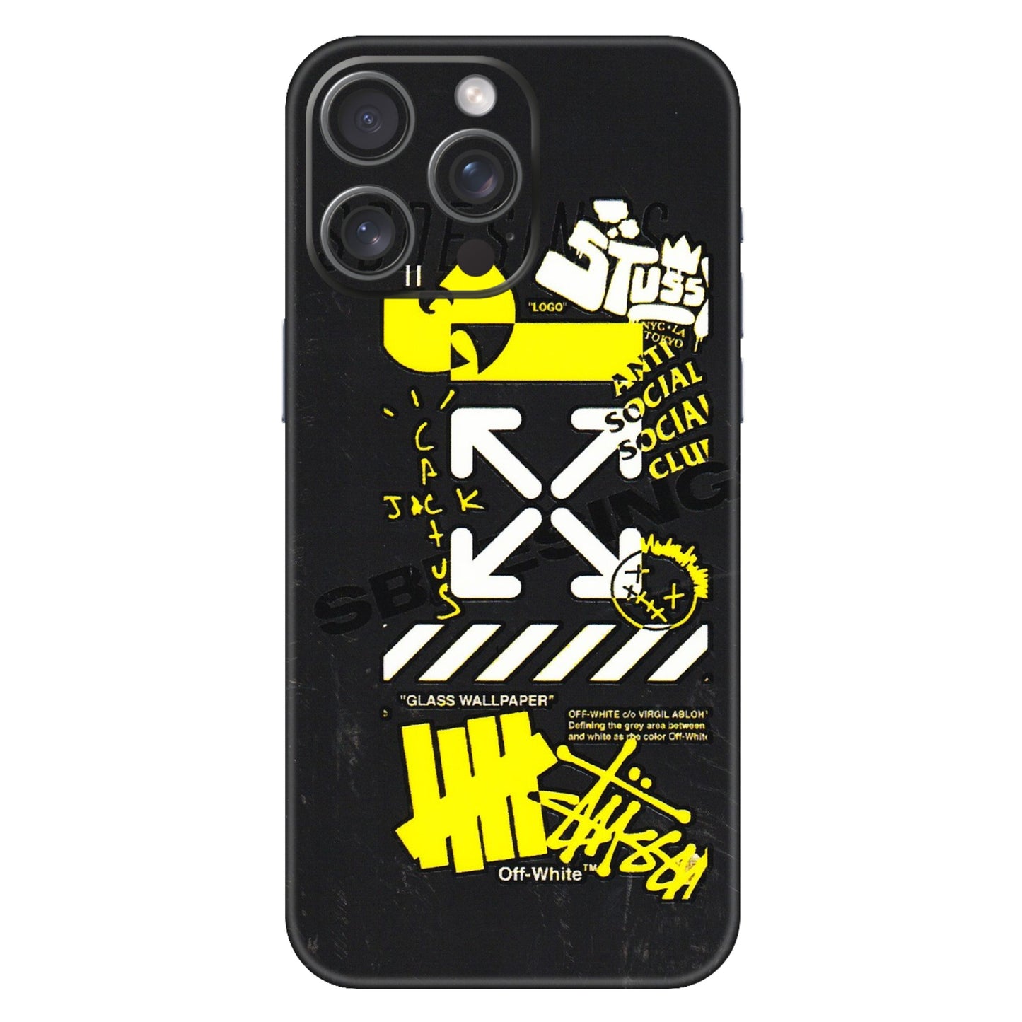Apple iPhone Skins (All Models) - Anti Social Graffiti - 3D Embossed Finish (L-198) iPhone 15 Pro Max