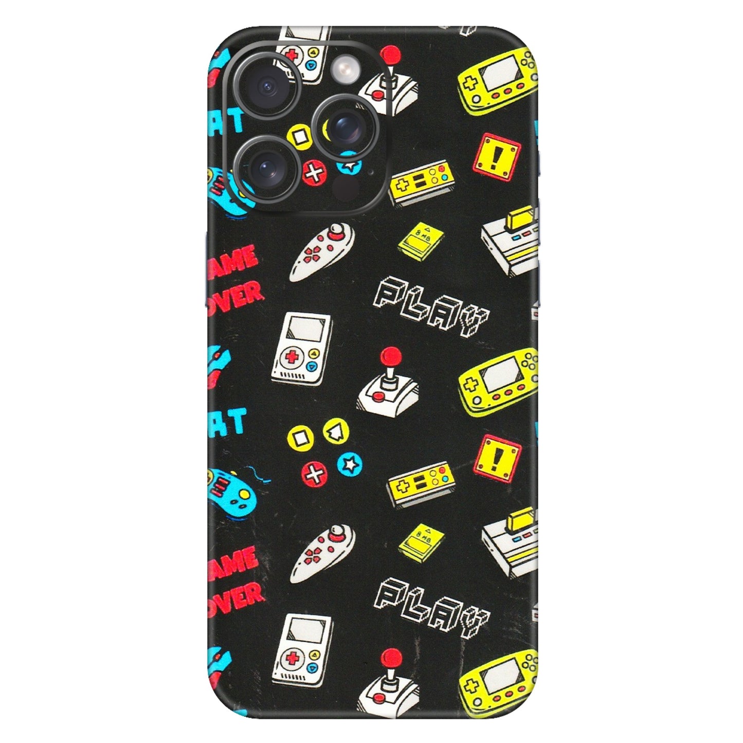 Apple iPhone Skins (All Models) - Gaming Doodles - 3D Embossed Finish (L-224) iPhone 15 Pro Max