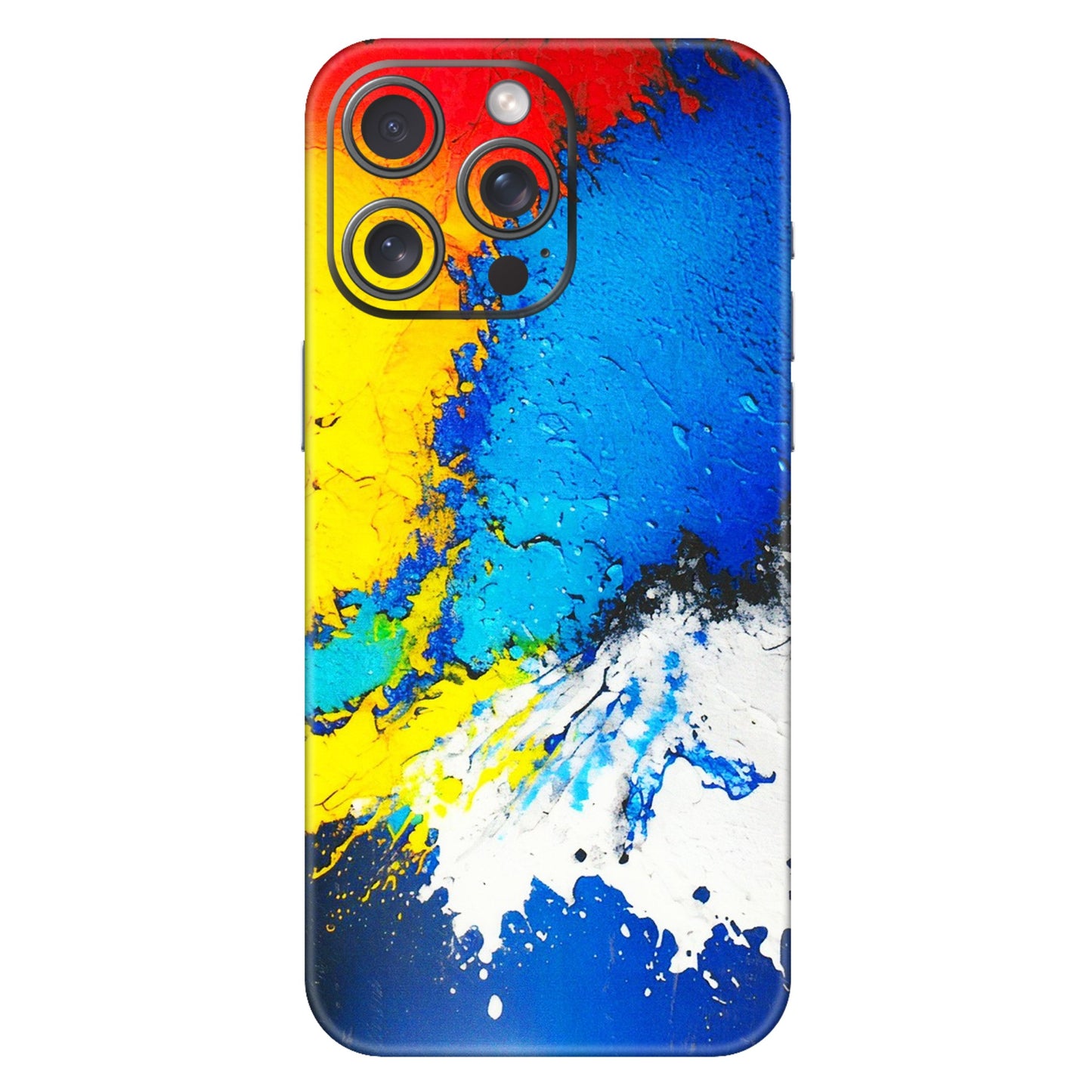 Apple iPhone Skins (All Models) - Acrylic Paint Spill - 3D Embossed Finish (L-229) iPhone 15 Pro Max