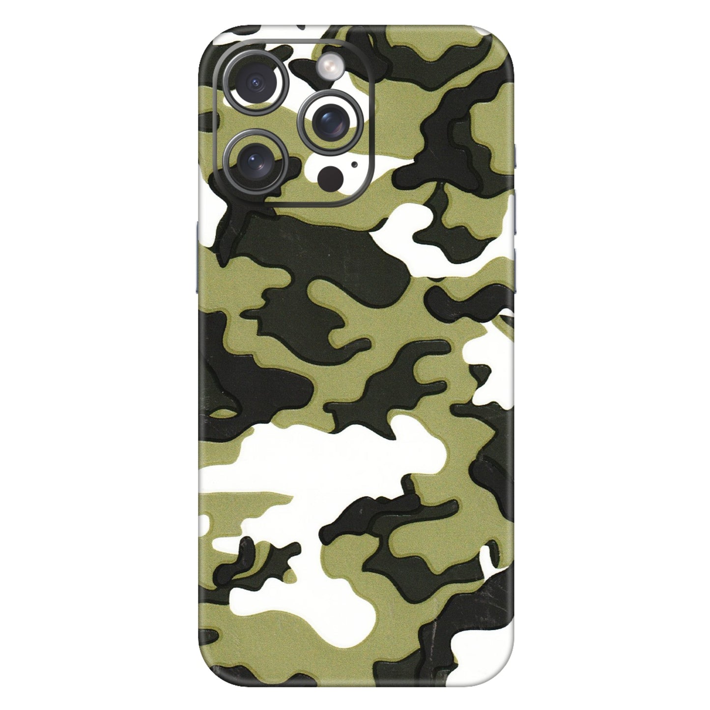 Apple iPhone Skins (All Models) - Camouflages White And Green - 3D Embossed Finish (L-243) iPhone 15 Pro Max