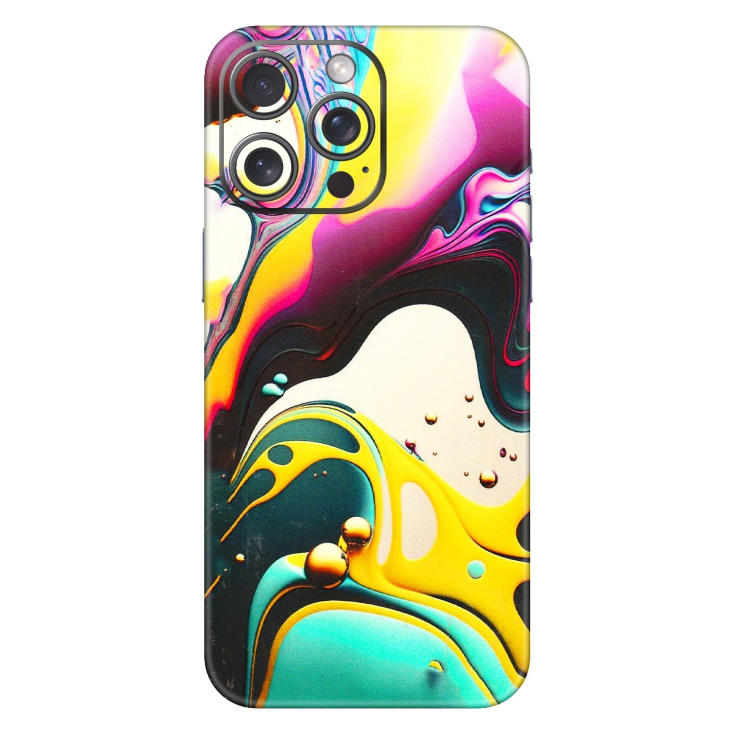 Apple iPhone Skins (All Models) - Multicolor Abstract pattern - 3D Embossed Finish (L-254) iPhone 15 Pro Max
