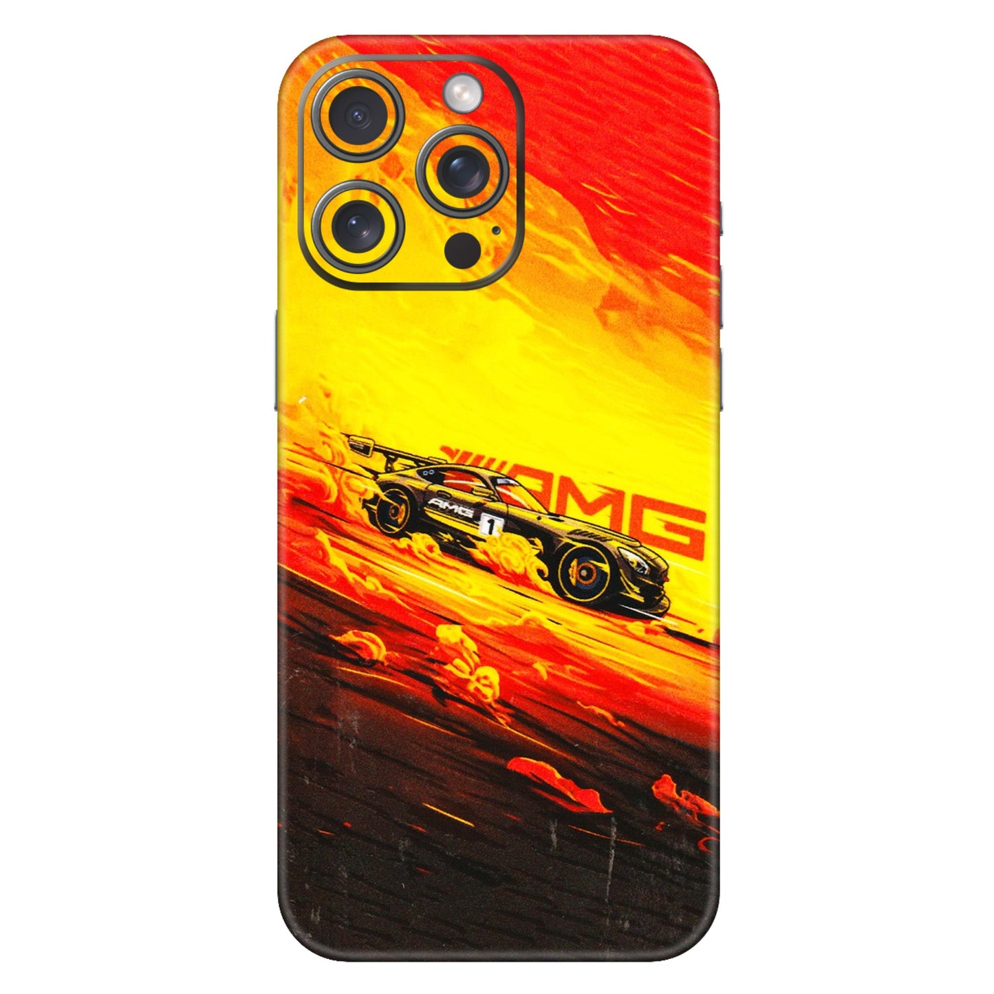 Apple iPhone Skins (All Models) - AMG Car Speed Cover - 3D Embossed Finish (L-256) iPhone 15 Pro Max