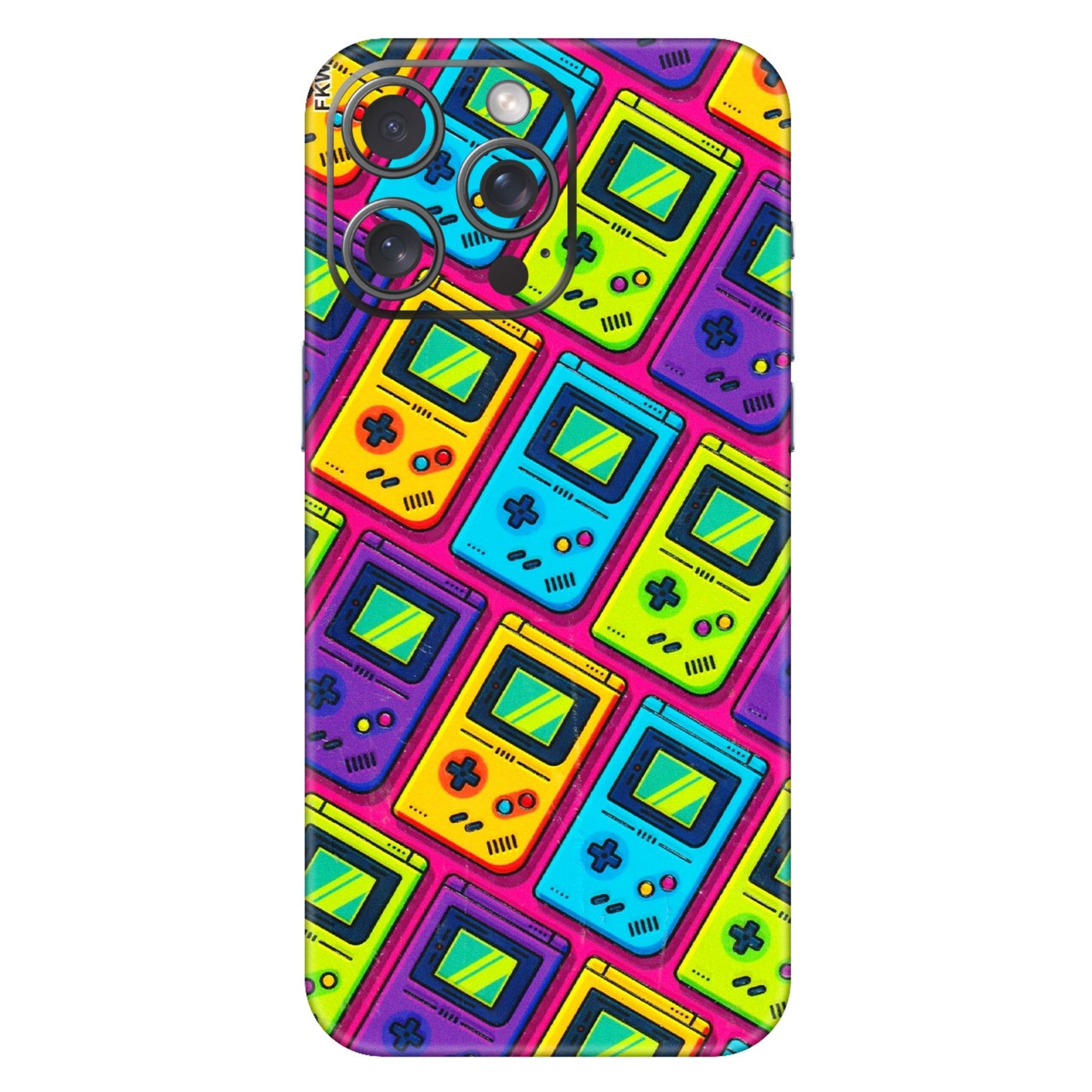Apple iPhone Skins (All Models) - Gameboy Colourful - 3D Embossed Finish (L-266) iPhone 15 Pro Max
