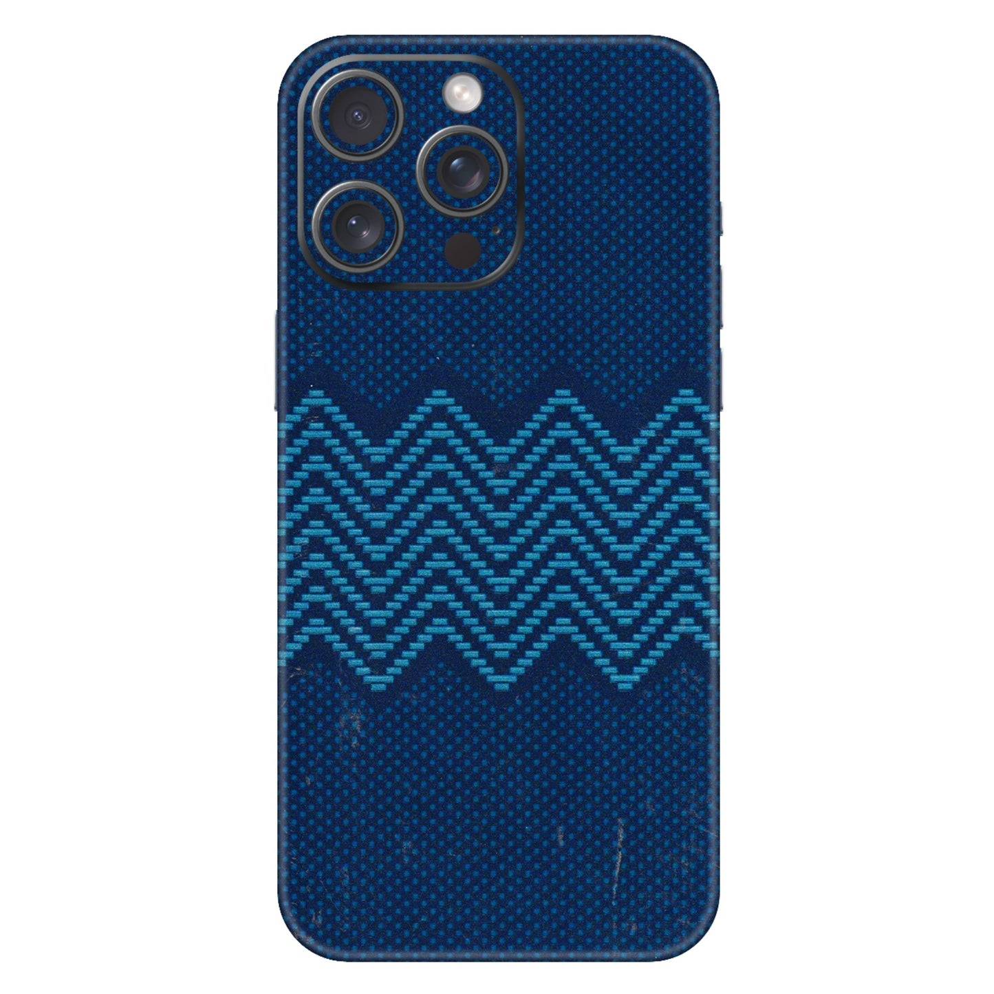Apple iPhone Skins (All Models) - Blue Sober Waves - 3D Embossed Finish (L-306) iPhone 15 Pro Max