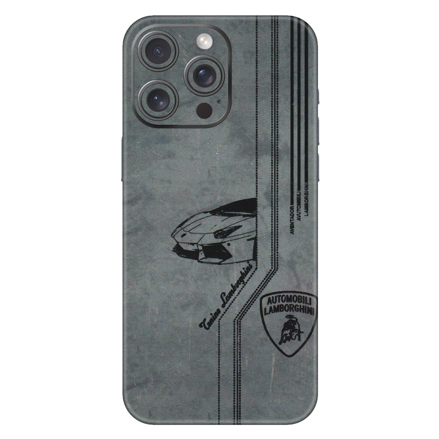 Apple iPhone Skins (All Models) - New Lamborgini Aventador - 3D Embossed Finish (L-321) iPhone 15 Pro Max