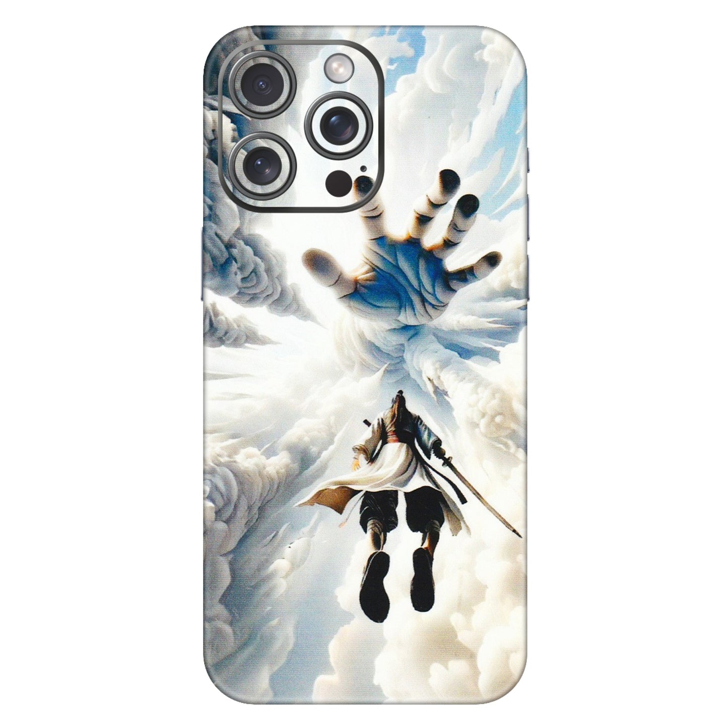 Apple iPhone Skins (All Models) - Big Hand With Monkey King - 3D Embossed Finish (L-323) iPhone 15 Pro Max