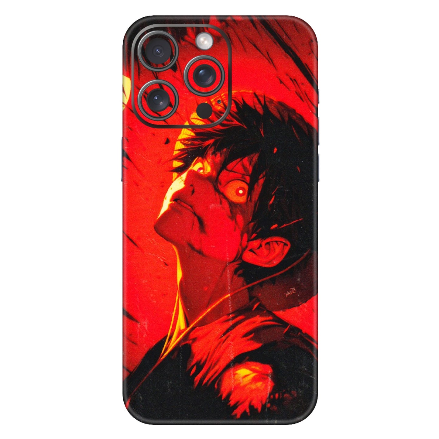 Apple iPhone Skins (All Models) - D.Luffy Power Up One Piece Anime - 3D Embossed Finish (L-326) iPhone 15 Pro Max