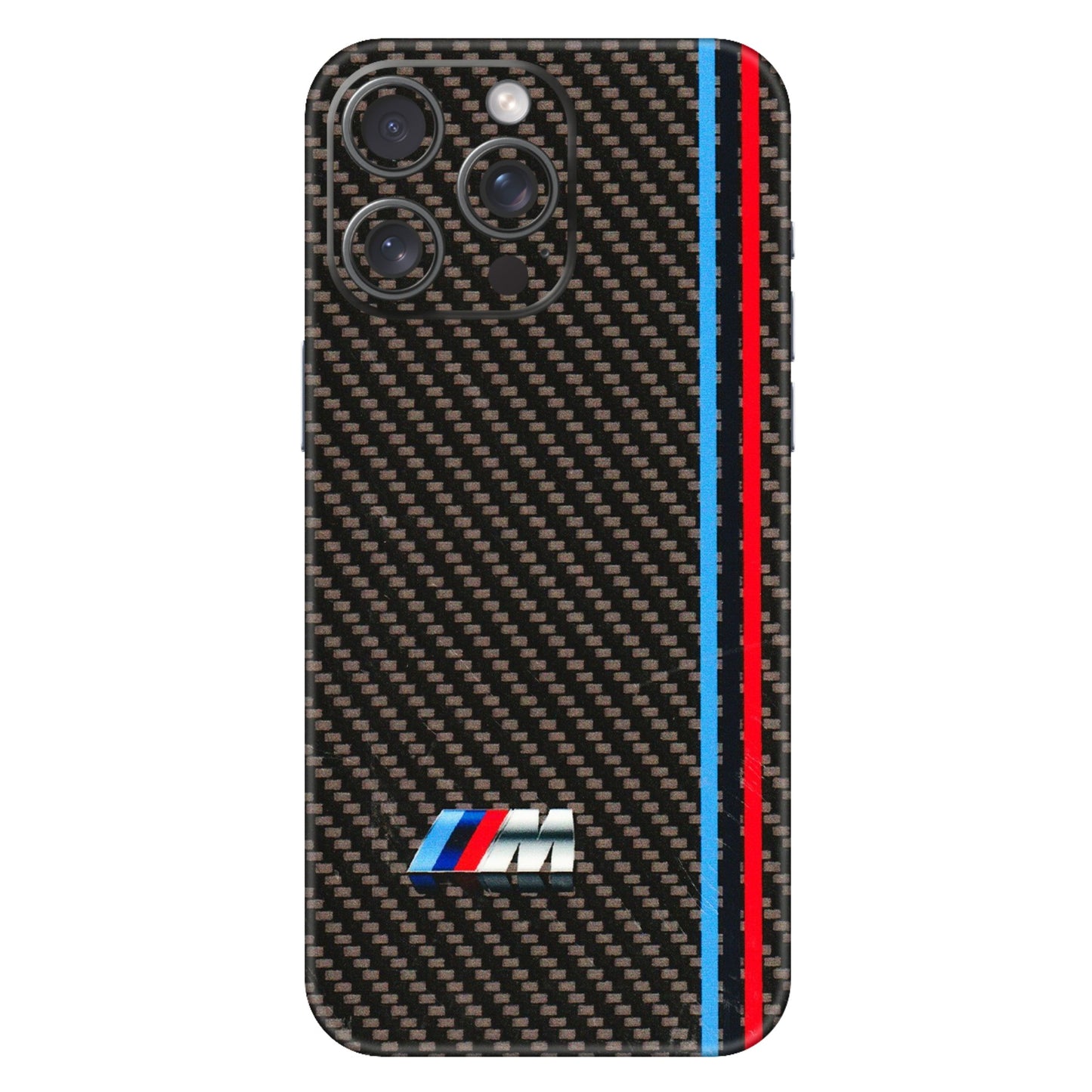 Apple iPhone Skins (All Models) - BM Carbon Fiber Feels - 3D Embossed Finish (L-38) iPhone 15 Pro Max