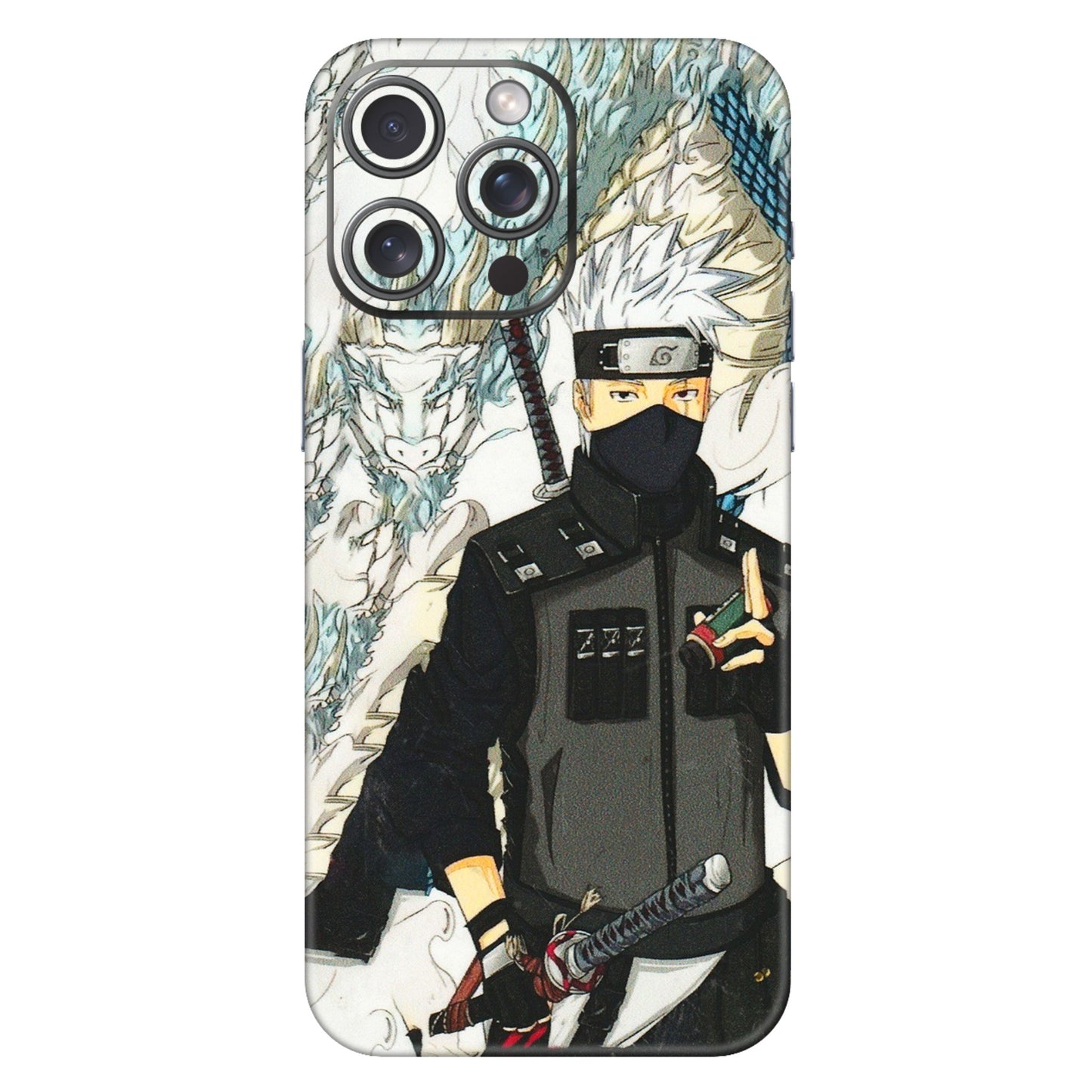 Apple iPhone Skins (All Models) - Kakashi Hatake Naruto Anime - 3D Embossed Finish (L-46) iPhone 15 Pro Max