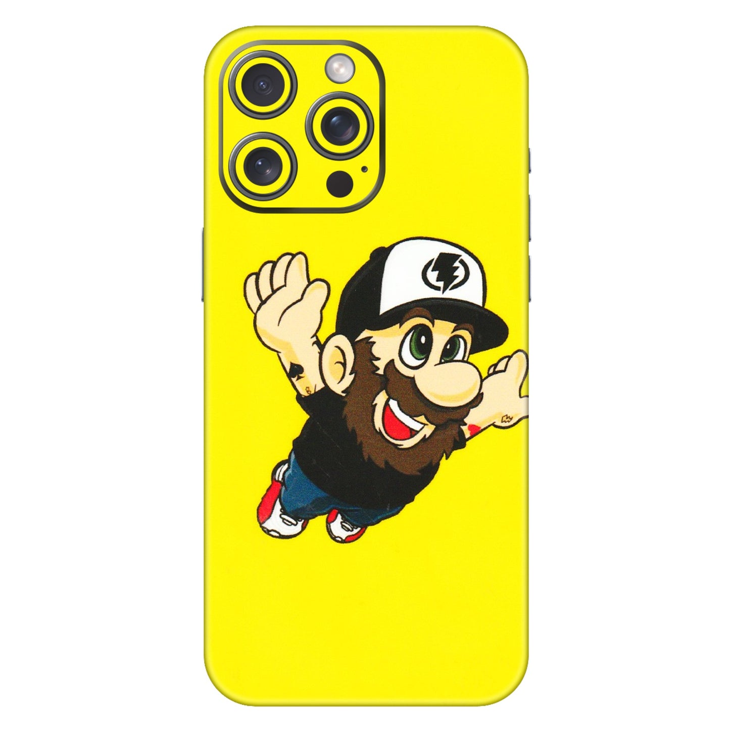 Apple iPhone Skins (All Models) - Flying Beardo - 3D Embossed Finish (L-60) iPhone 15 Pro Max