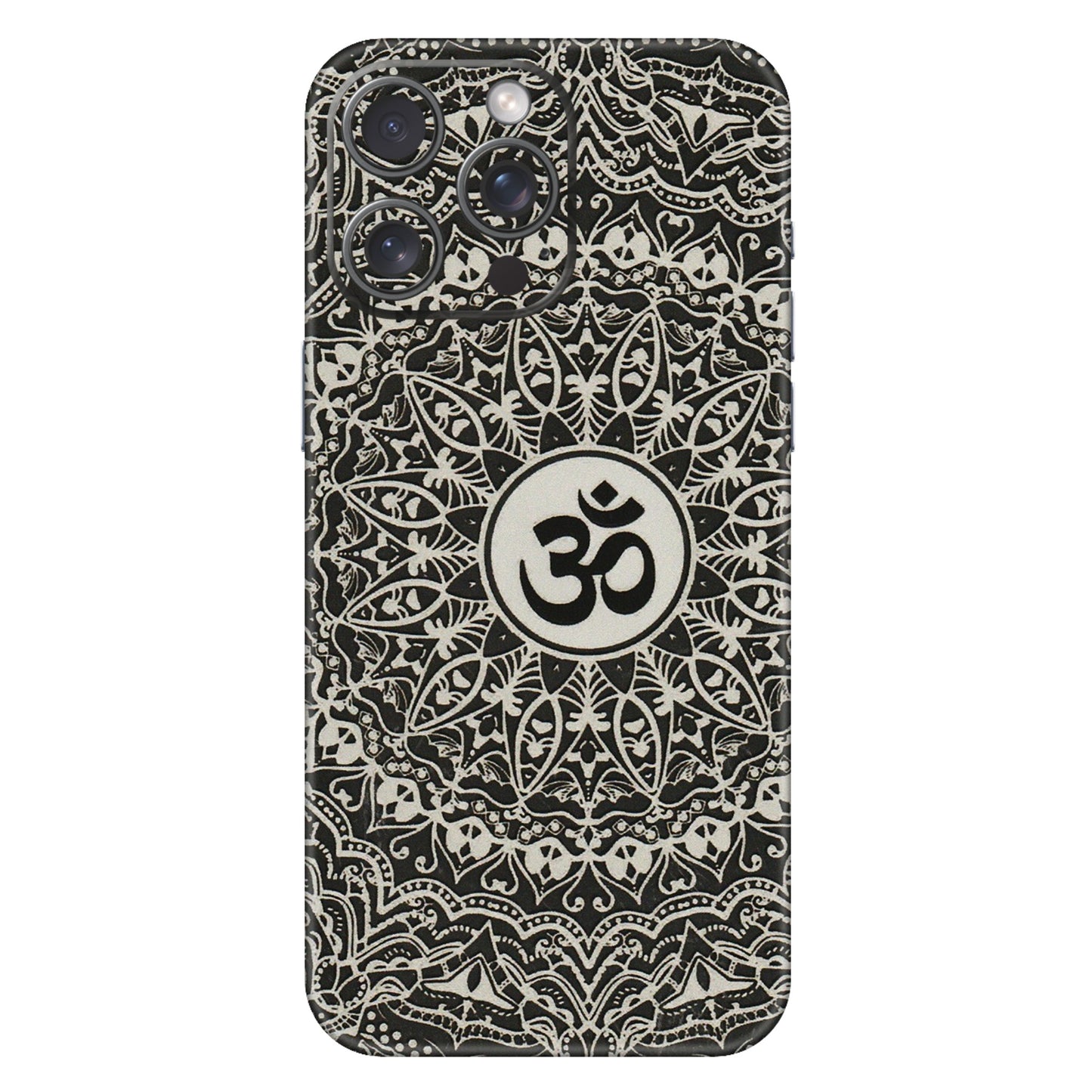 Apple iPhone Skins (All Models) - Aum Elegant Mandala - 3D Embossed Finish (L-62) iPhone 15 Pro Max