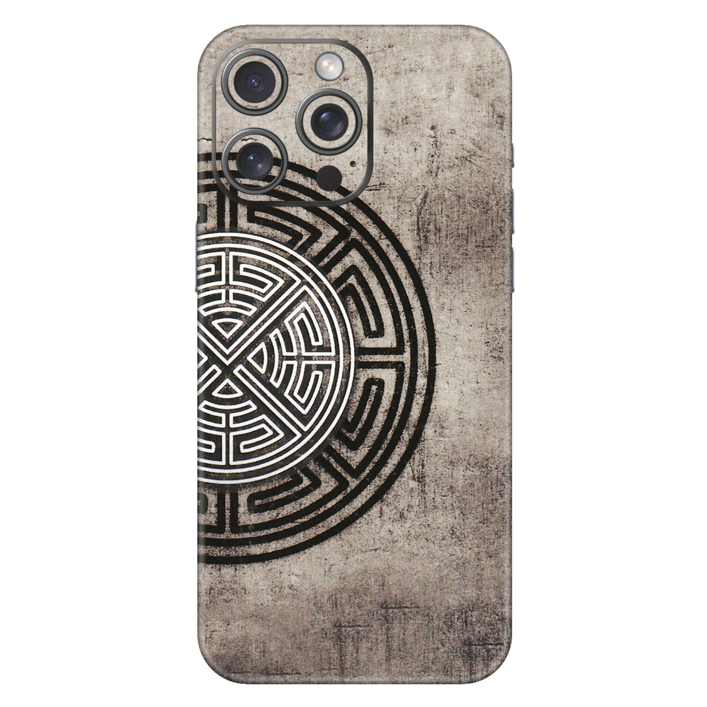 Apple iPhone Skins (All Models) - Mysterious Circular Design - 3D Embossed Finish (L-63) iPhone 15 Pro Max