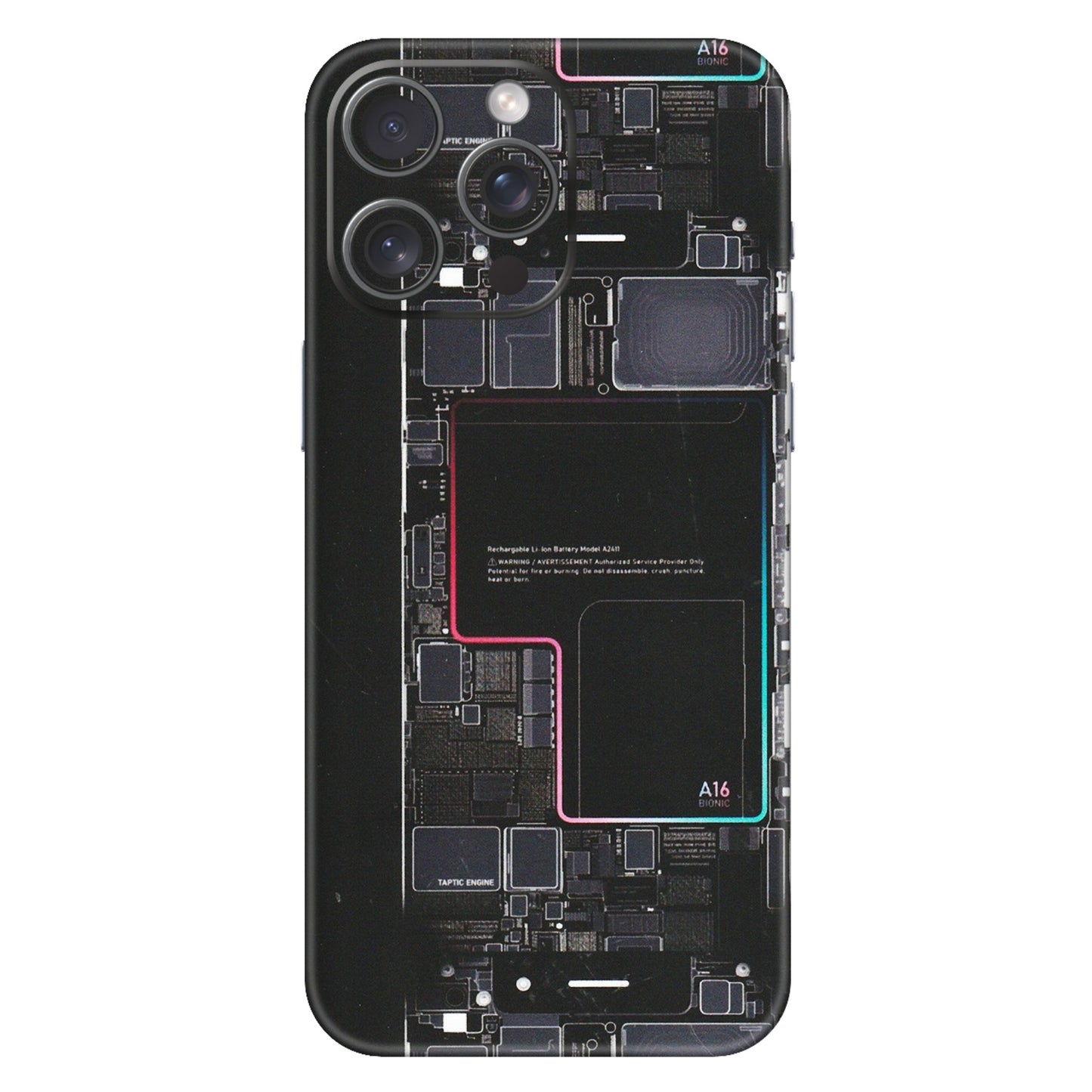 Apple iPhone Skins (All Models) - Motherboard Circuit Layout - Matte Finish (M-117) iPhone 15 Pro Max