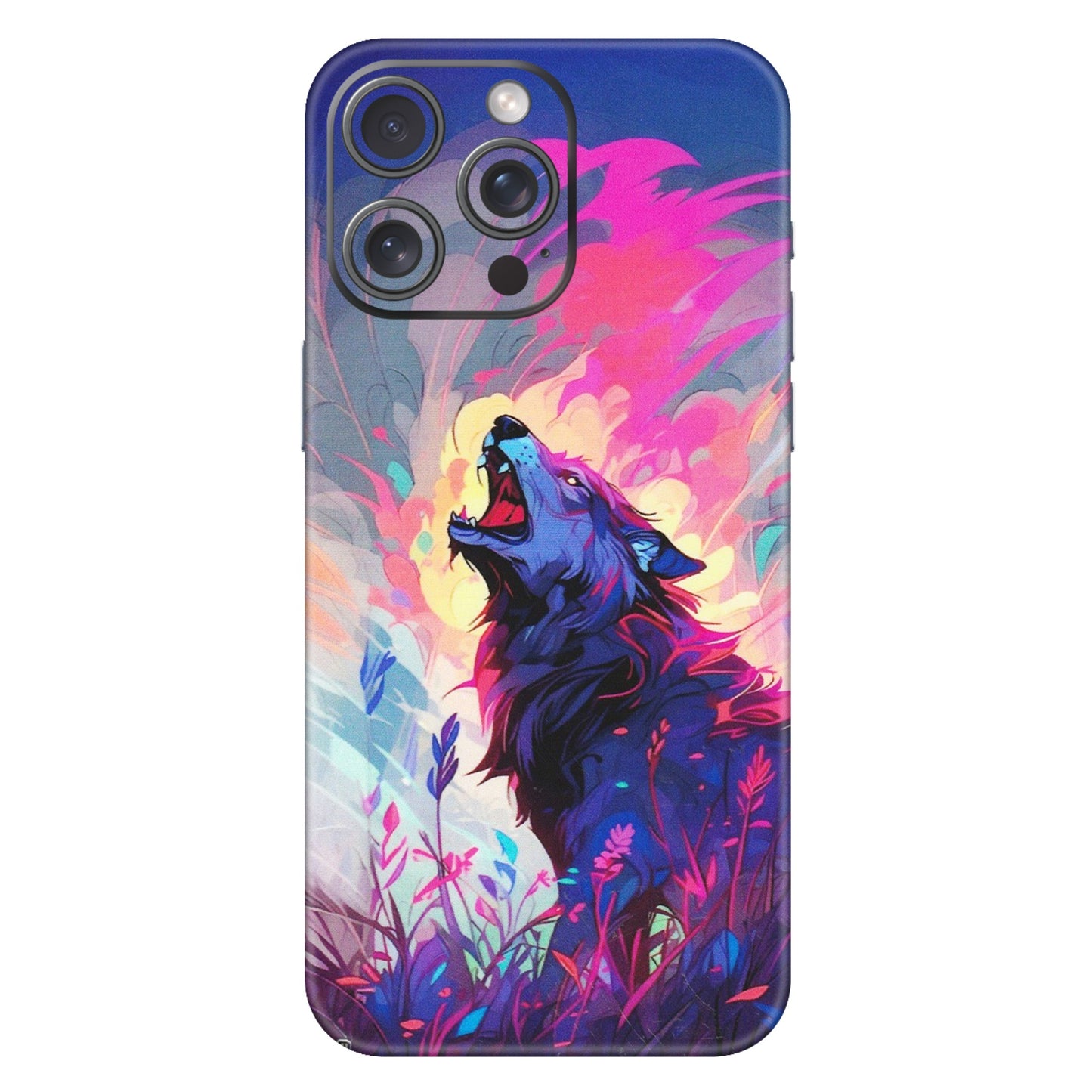 Apple iPhone Skins (All Models) - New Wild Wolf Abstract - Matte Finish (M-125) iPhone 15 Pro Max