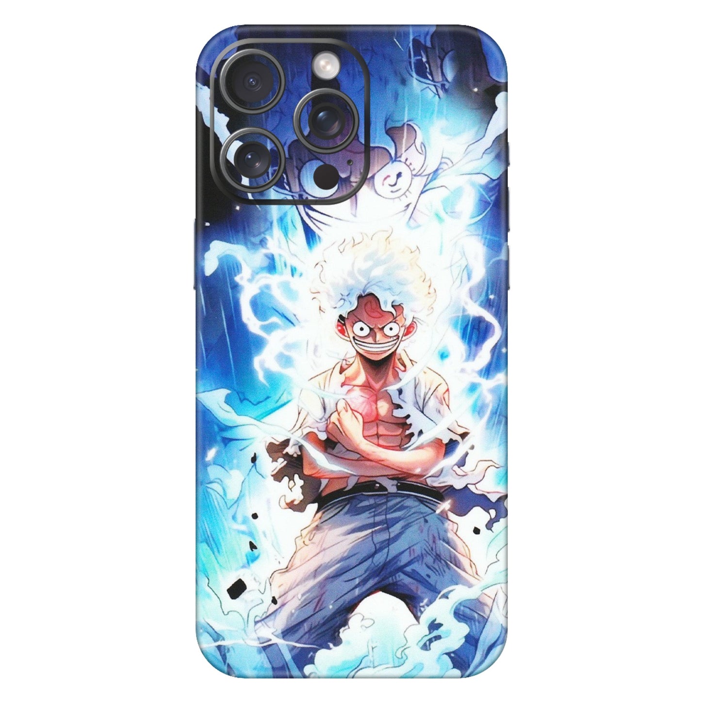 Apple iPhone Skins (All Models) - Blue Thunder Luffy Anime - Matte Finish (M-132) iPhone 15 Pro Max