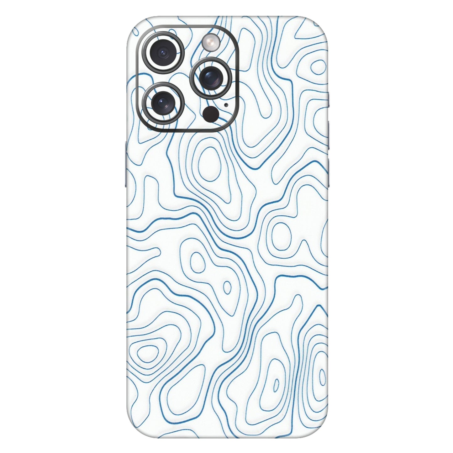 Apple iPhone Skins (All Models) - Blue And White Swirls - Matte Finish (M-139) iPhone 15 Pro Max