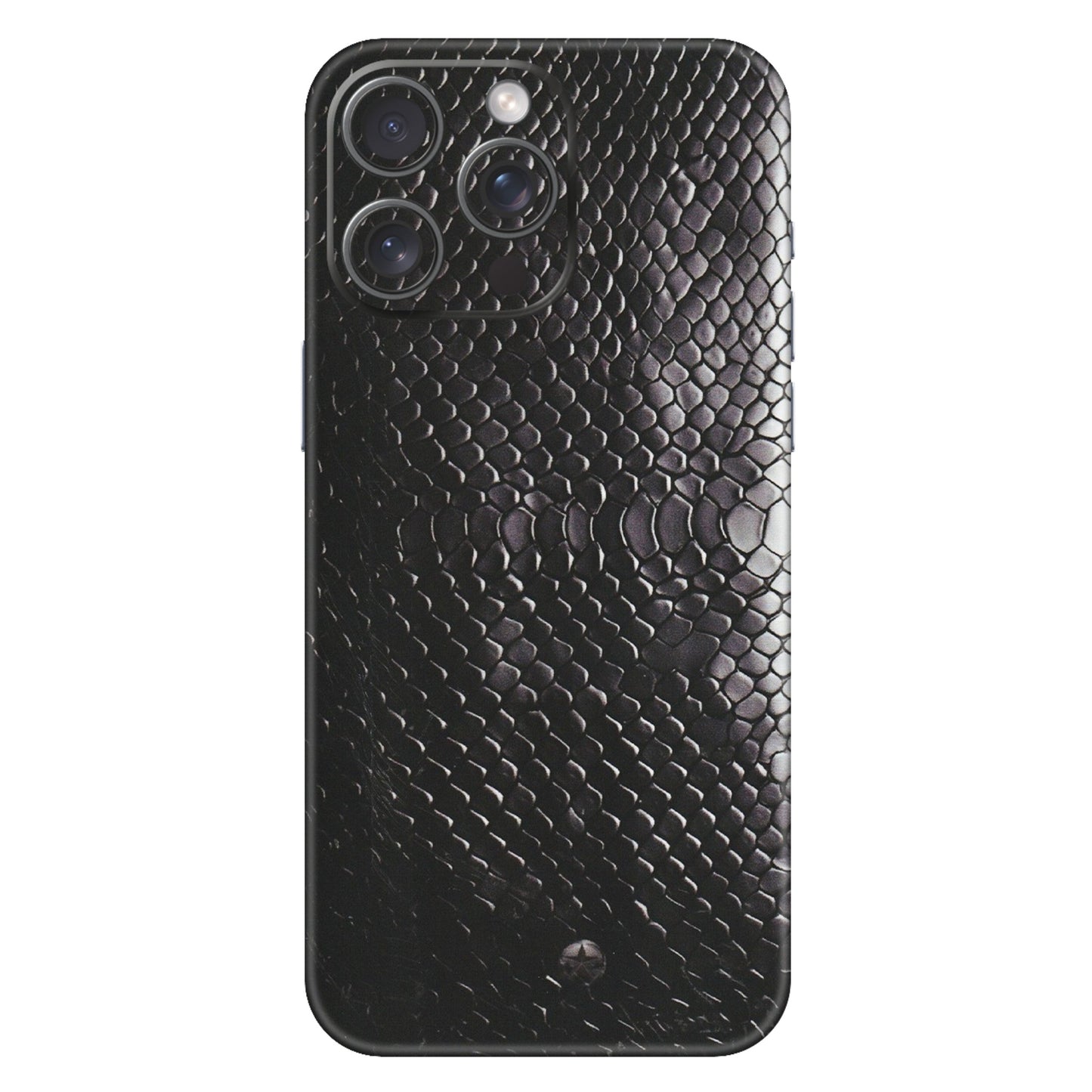 Apple iPhone Skins (All Models) - Black Snack Leather - Matte Finish (M-147) iPhone 15 Pro Max
