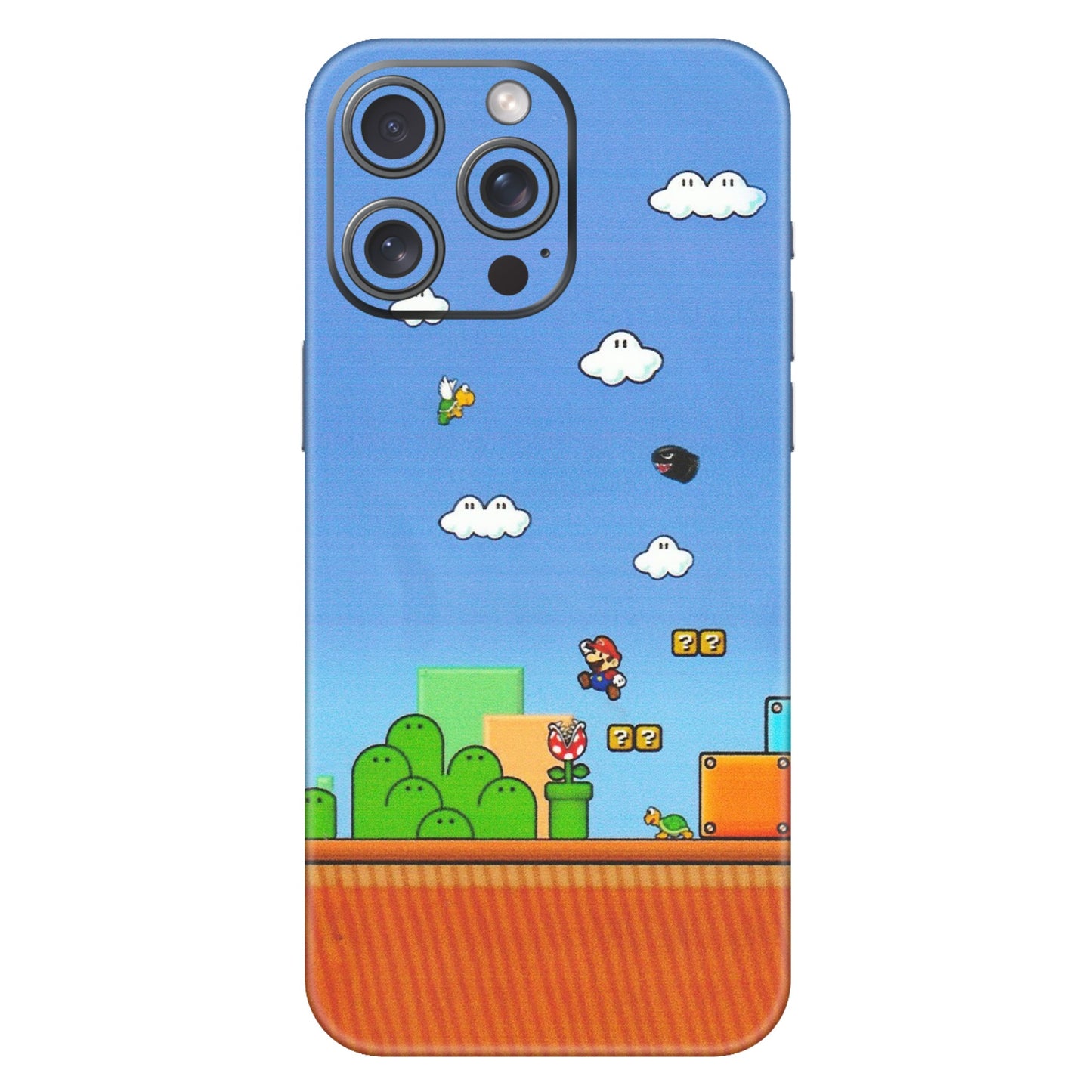 Apple iPhone Skins (All Models) - Mario Game Scene - Matte Finish (M-24) iPhone 15 Pro Max