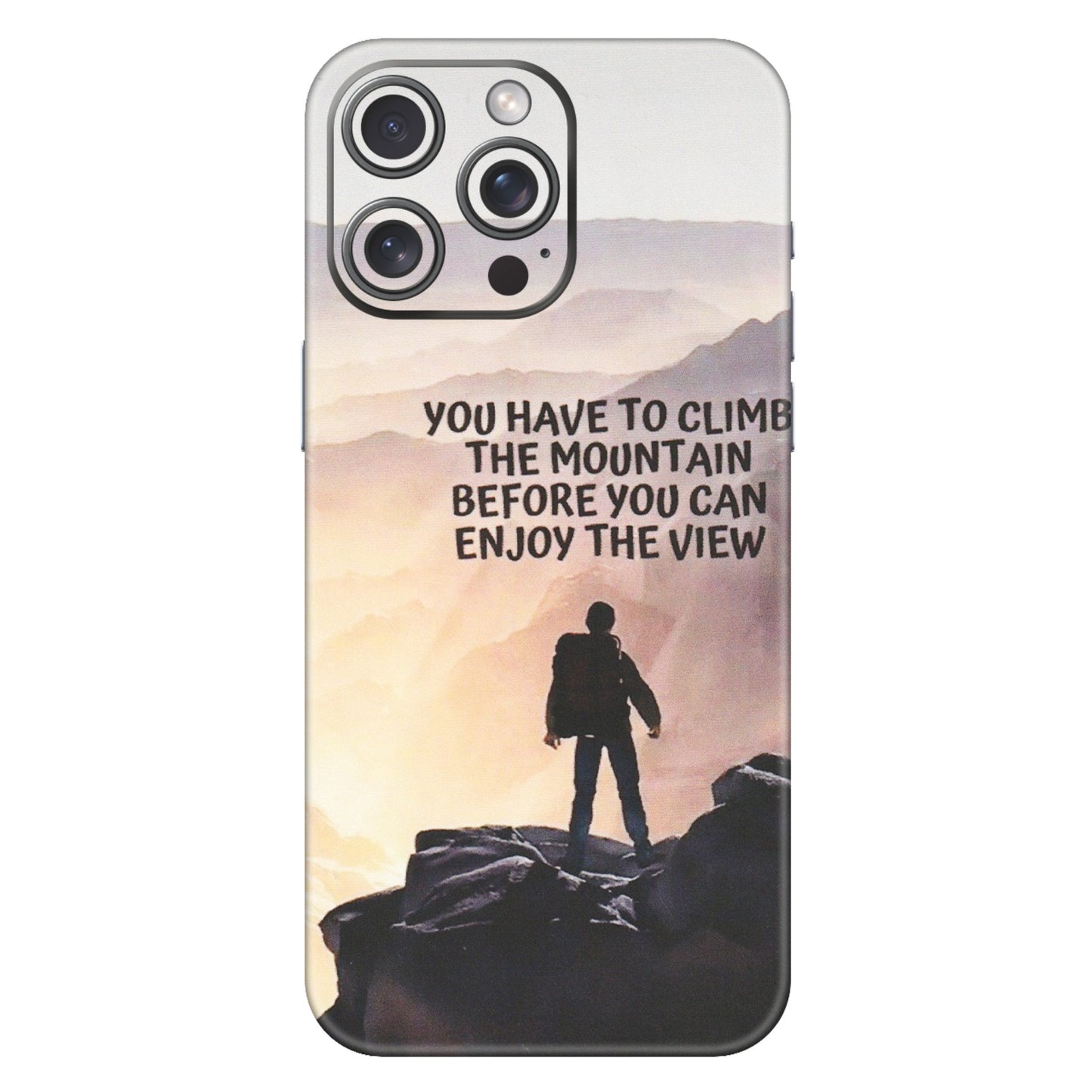 Apple iPhone Skins (All Models) - Motivational Hiking Mountain - Matte Finish (M-28) iPhone 15 Pro Max