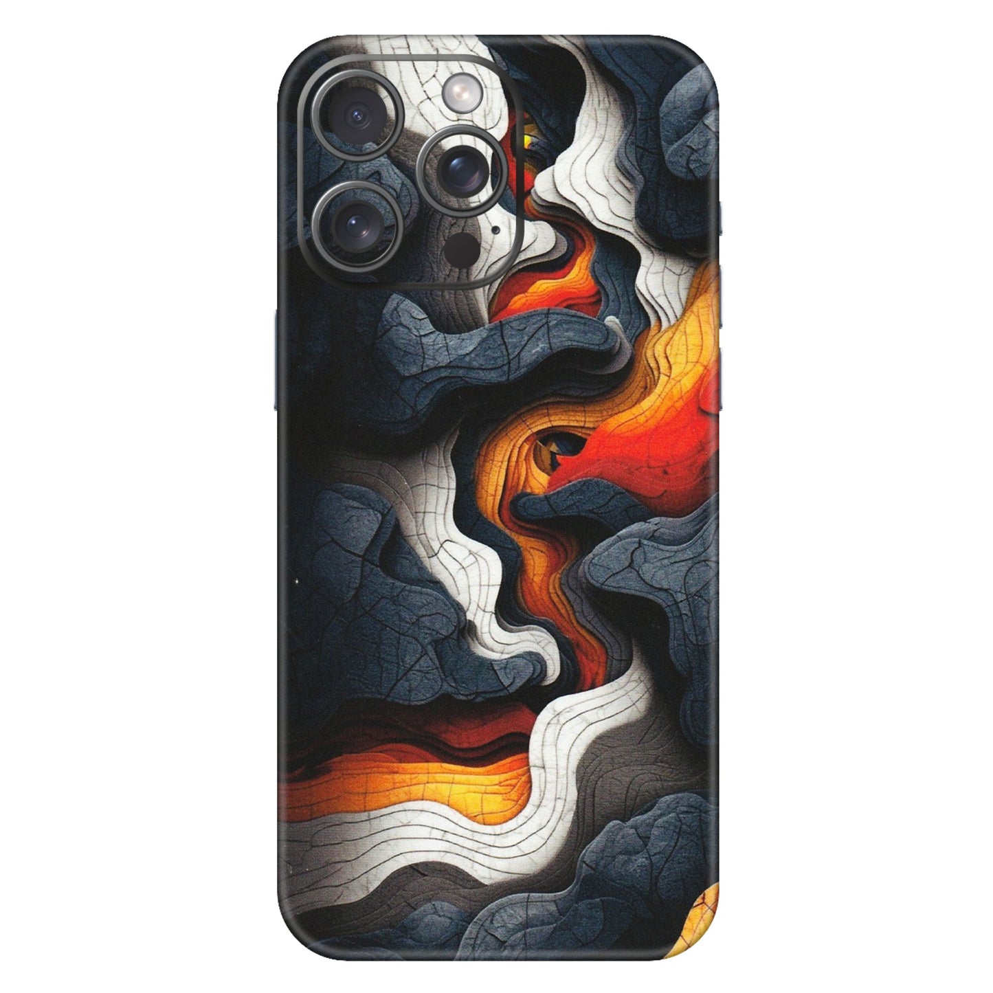 Apple iPhone Skins (All Models) - Abstract Volcanic Layers - Matte Finish (M-52) iPhone 15 Pro Max