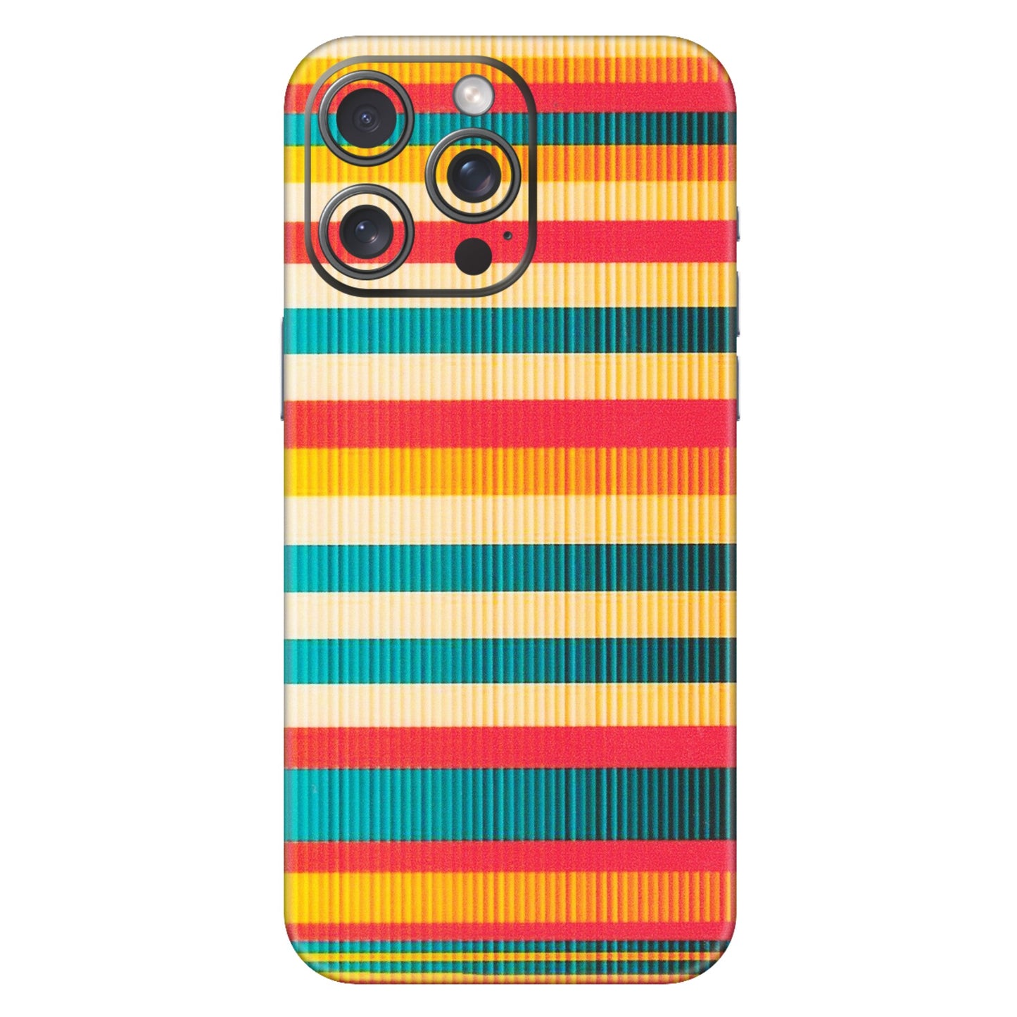 Apple iPhone Skins (All Models) - Colourful Stripes Soothing Effect - Matte Finish (M-86) iPhone 15 Pro Max