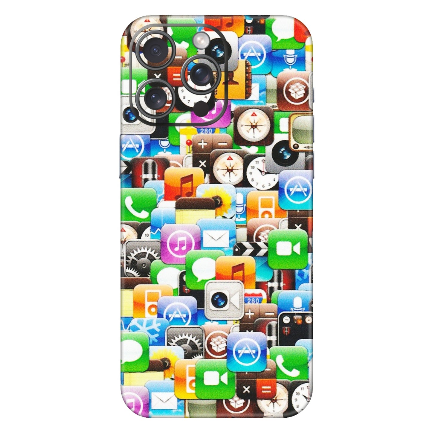 Apple iPhone Skins (All Models) - All Apple Icons - Matte Finish (M-93) iPhone 15 Pro Max