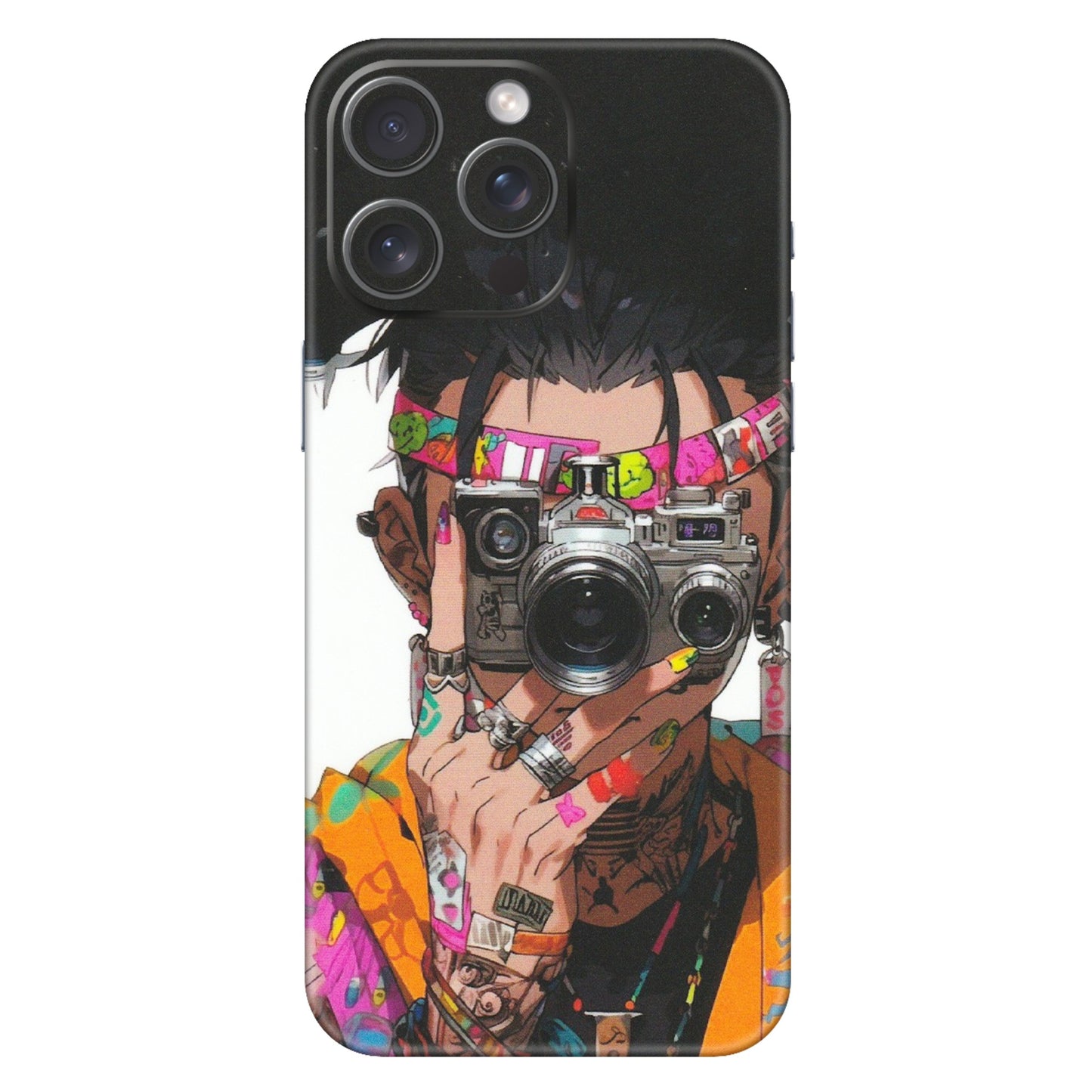 Apple iPhone Skins (All Models) - Camera Lover Girl - Matte Finish (M-09) iPhone 15 Pro Max