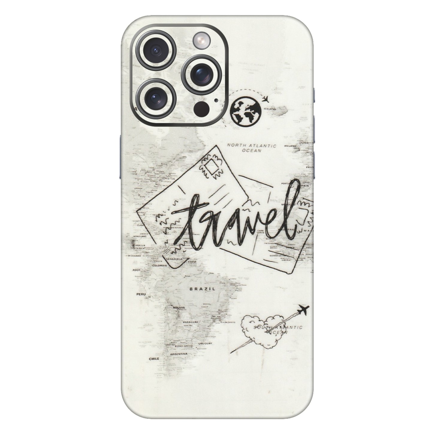 Apple iPhone Skins (All Models) - Travel Ticket - Transparent Finish (T-06) iPhone 15 Pro Max
