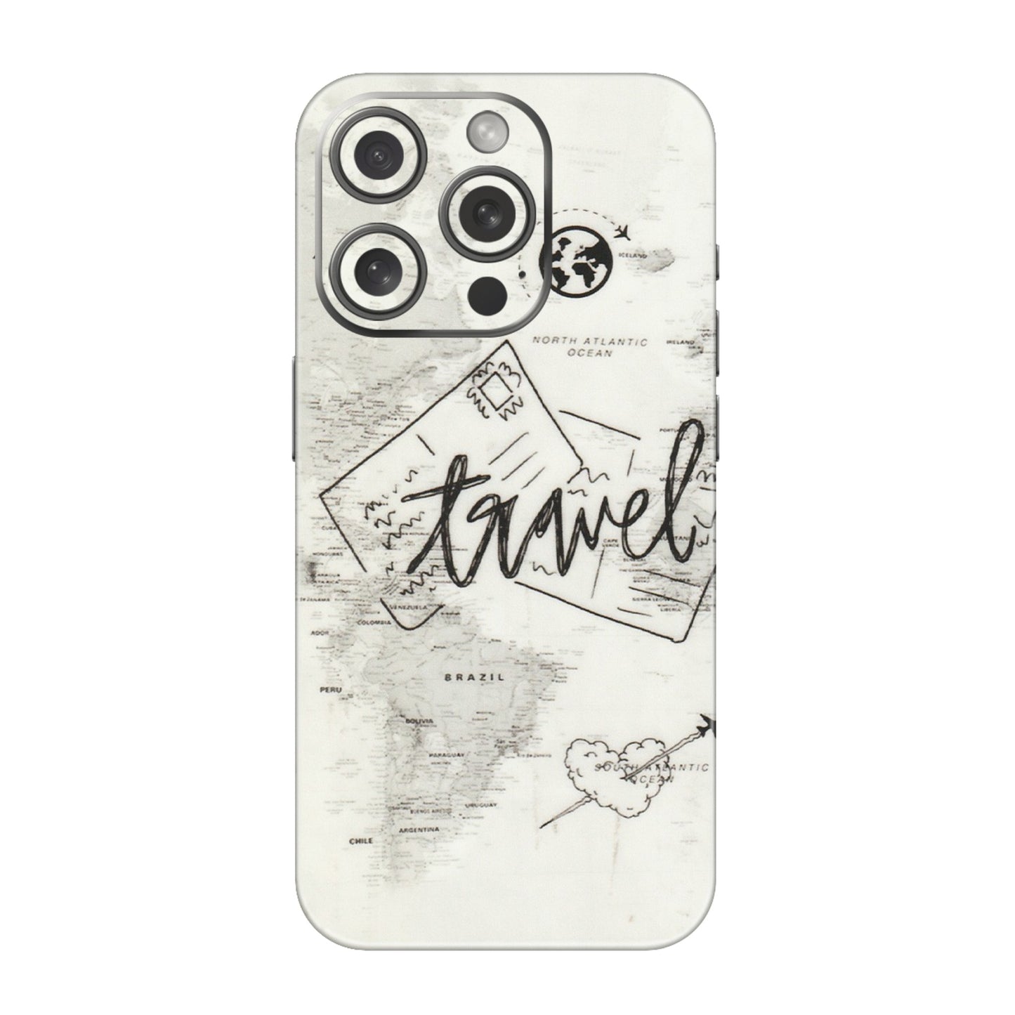 Apple iPhone Skins (All Models) - Travel Ticket - Transparent Finish (T-06) iPhone 15 Pro
