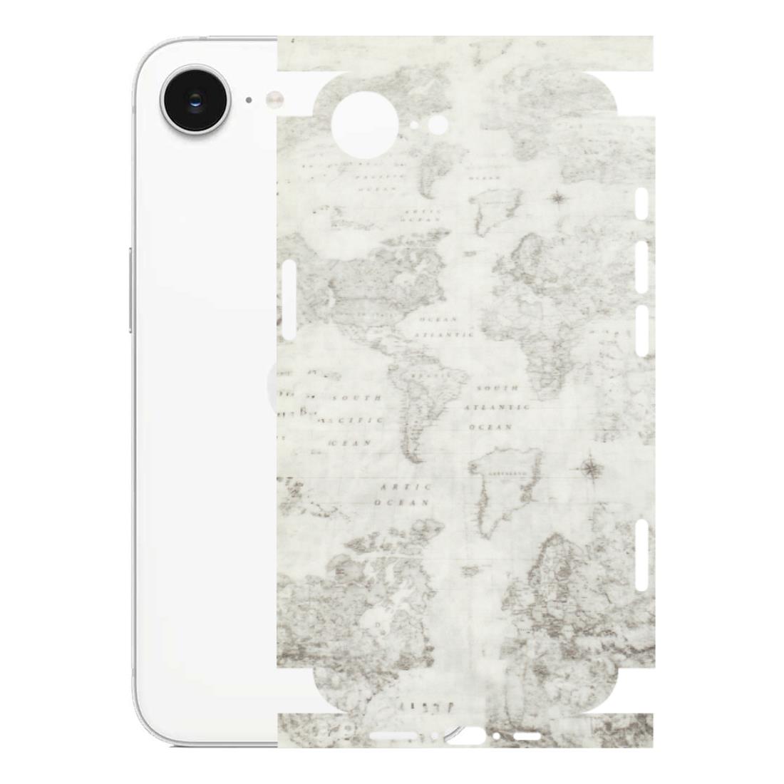 Apple iPhone Skins (All Models) - World Travel Map - Transparent Finish (T-04) iPhone 16E