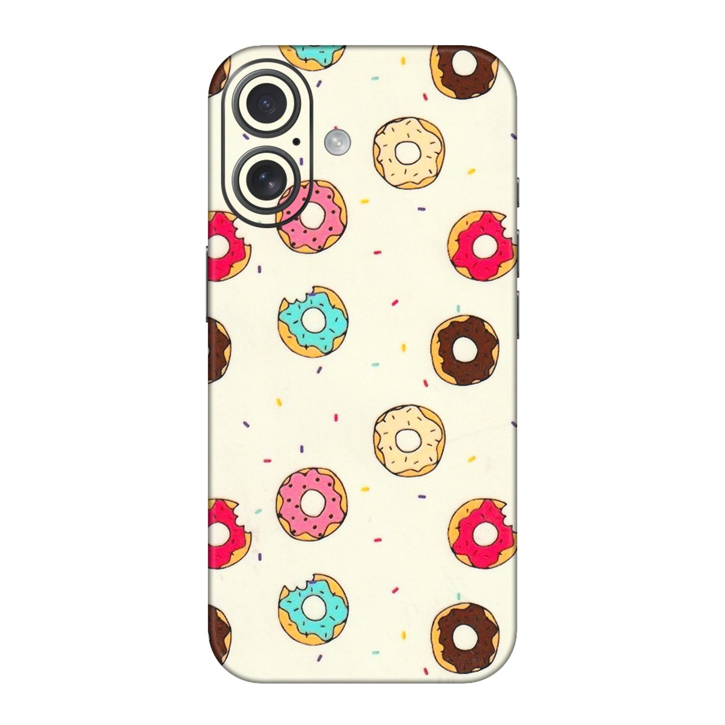 Apple iPhone Skins (All Models) - Mini Donuts Doodle Art - 3D Embossed Finish (L-122) iPhone 16