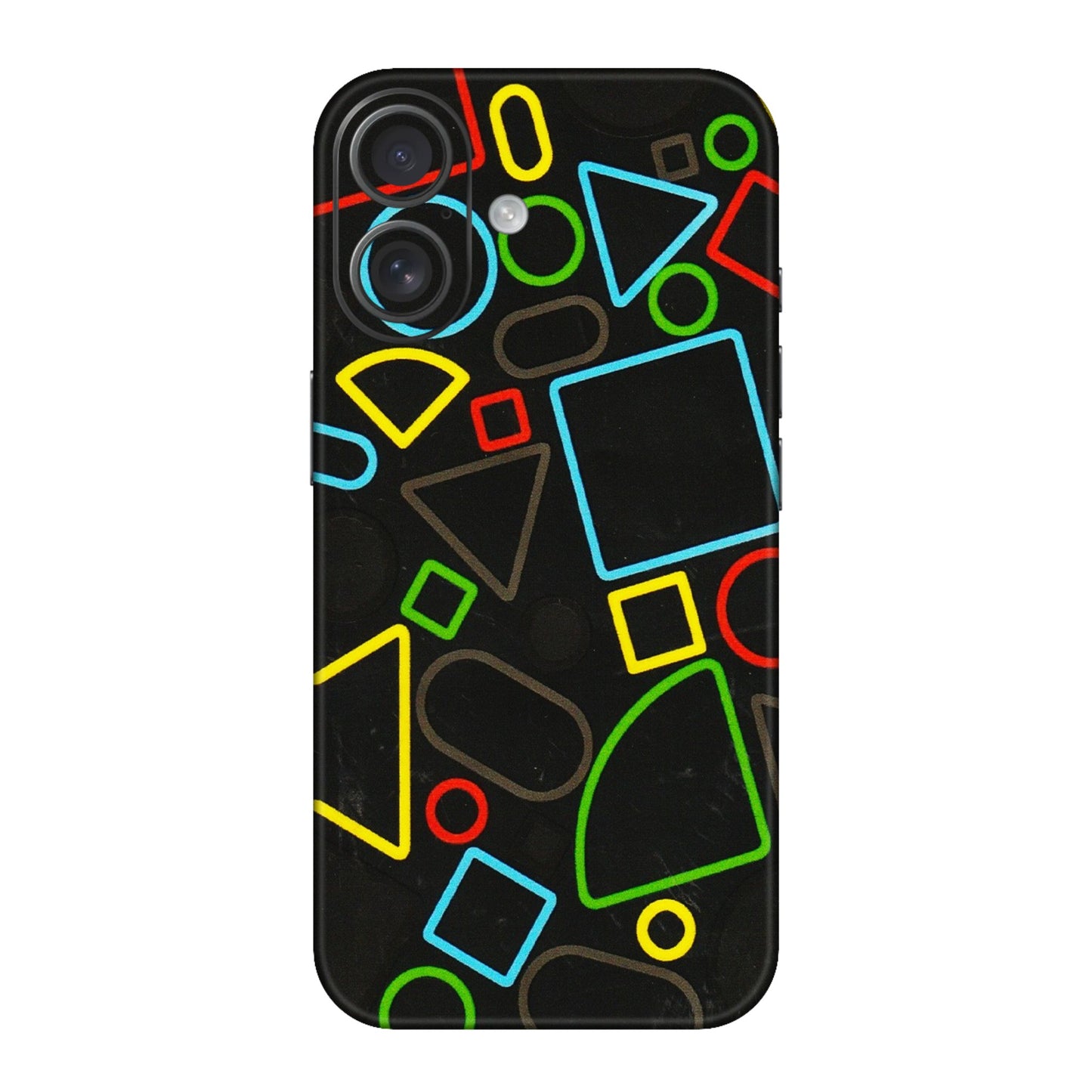 Apple iPhone Skins (All Models) - Black Shapes - 3D Embossed Finish (L-131) iPhone 16