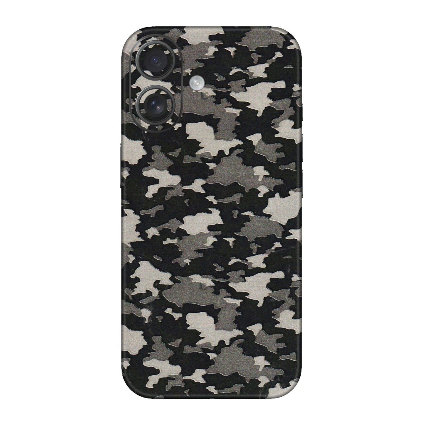 Apple iPhone Skins (All Models) - Black/Grey Camoflaunge - 3D Embossed Finish (L-142) iPhone 16