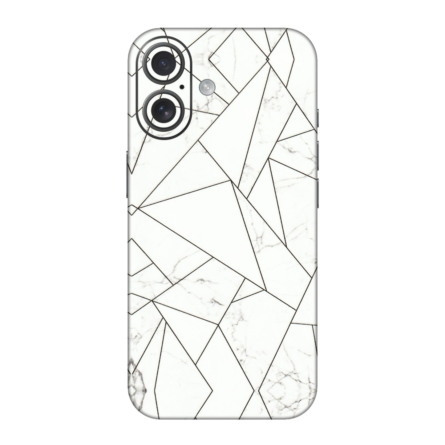 Apple iPhone Skins (All Models) - Luxury White Marble Effect - 3D Embossed Finish (L-168) iPhone 16