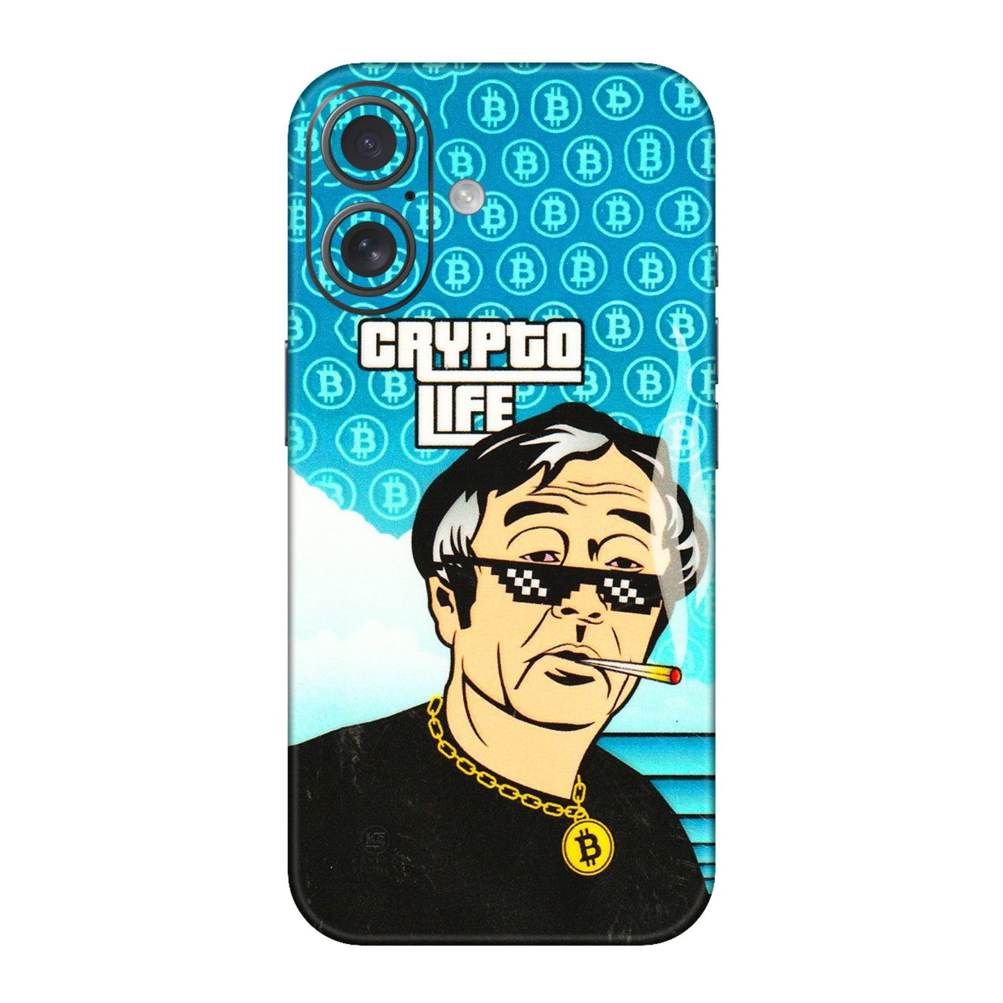 Apple iPhone Skins (All Models) - Crypto Thug Life - 3D Embossed Finish (L-179) iPhone 16